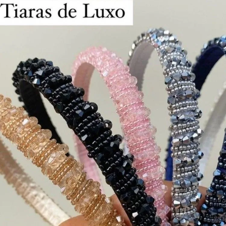 Tiara estilo Juliette espessura MEDIA caixa cores variadas