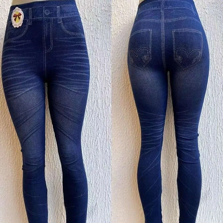 calça legging fake jeans