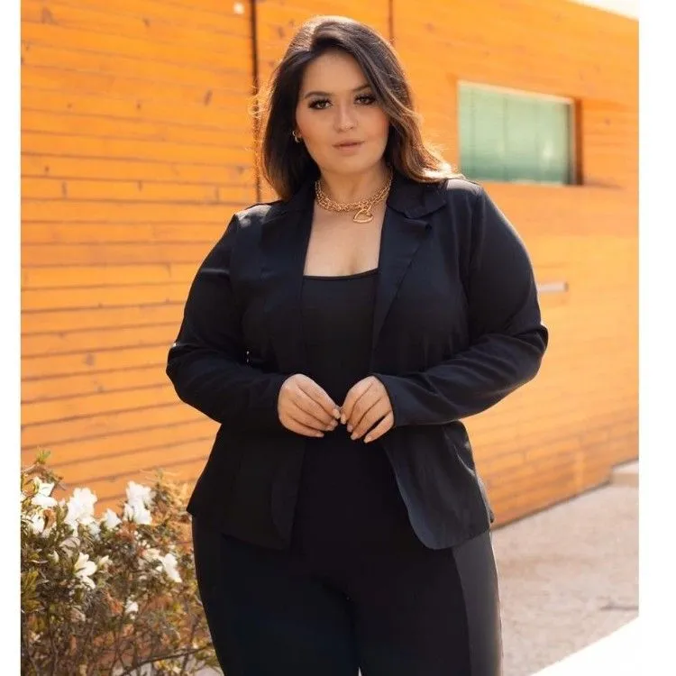 Blazer neopreme plus size