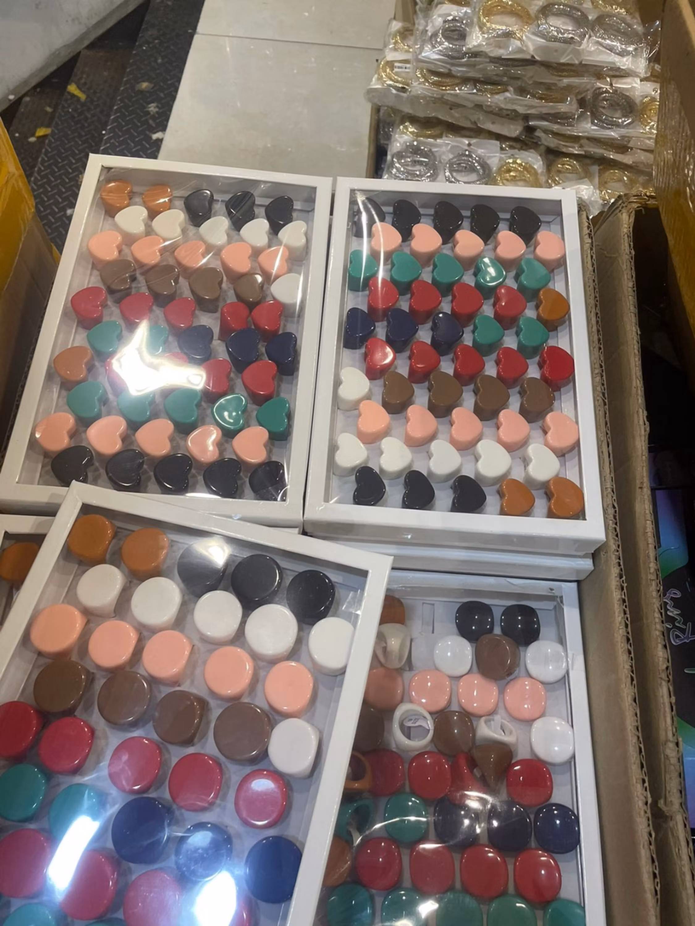 Anéis caixa com 50 PCs