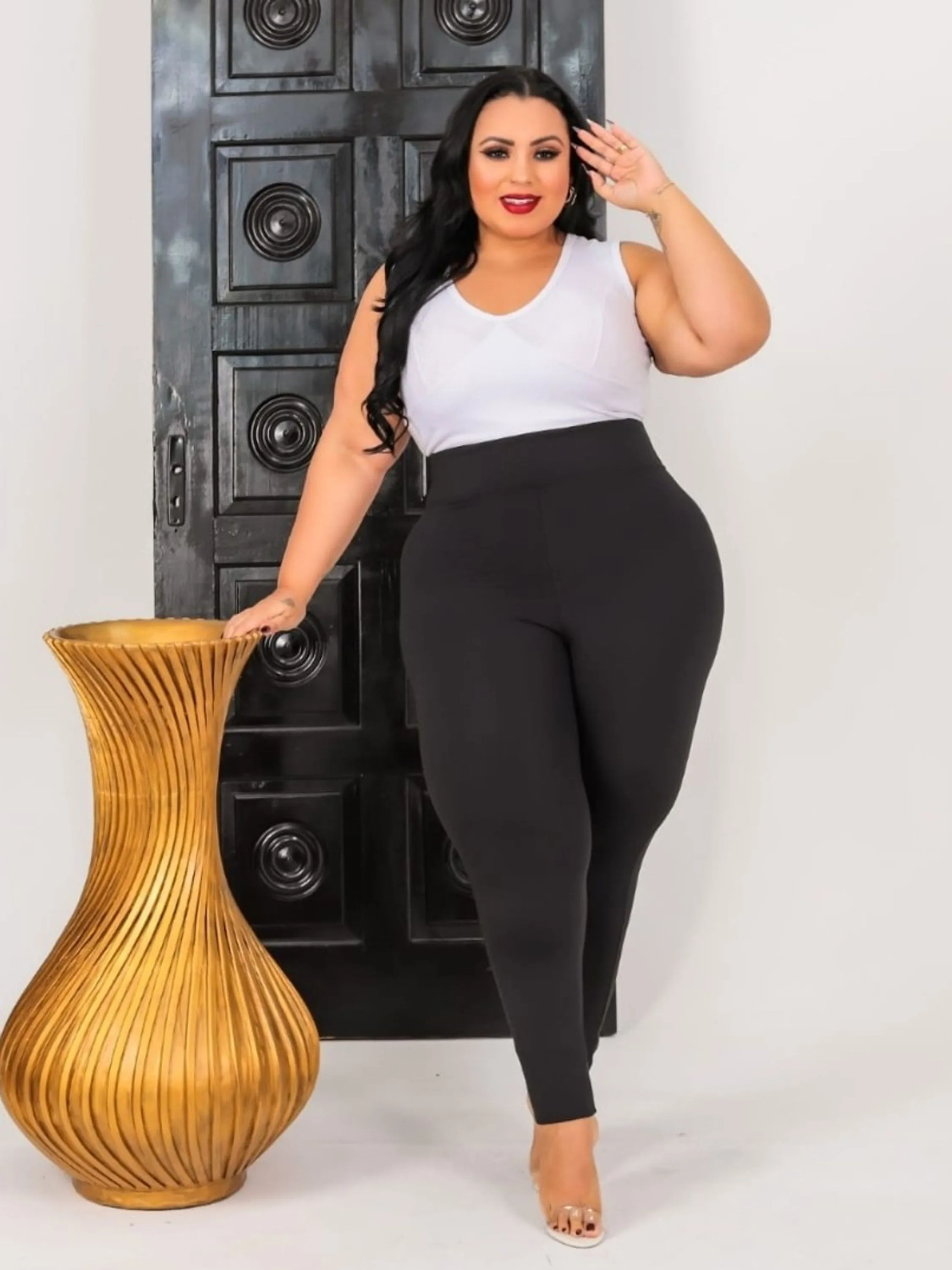 Calça Legging Plus Size Peluciada
