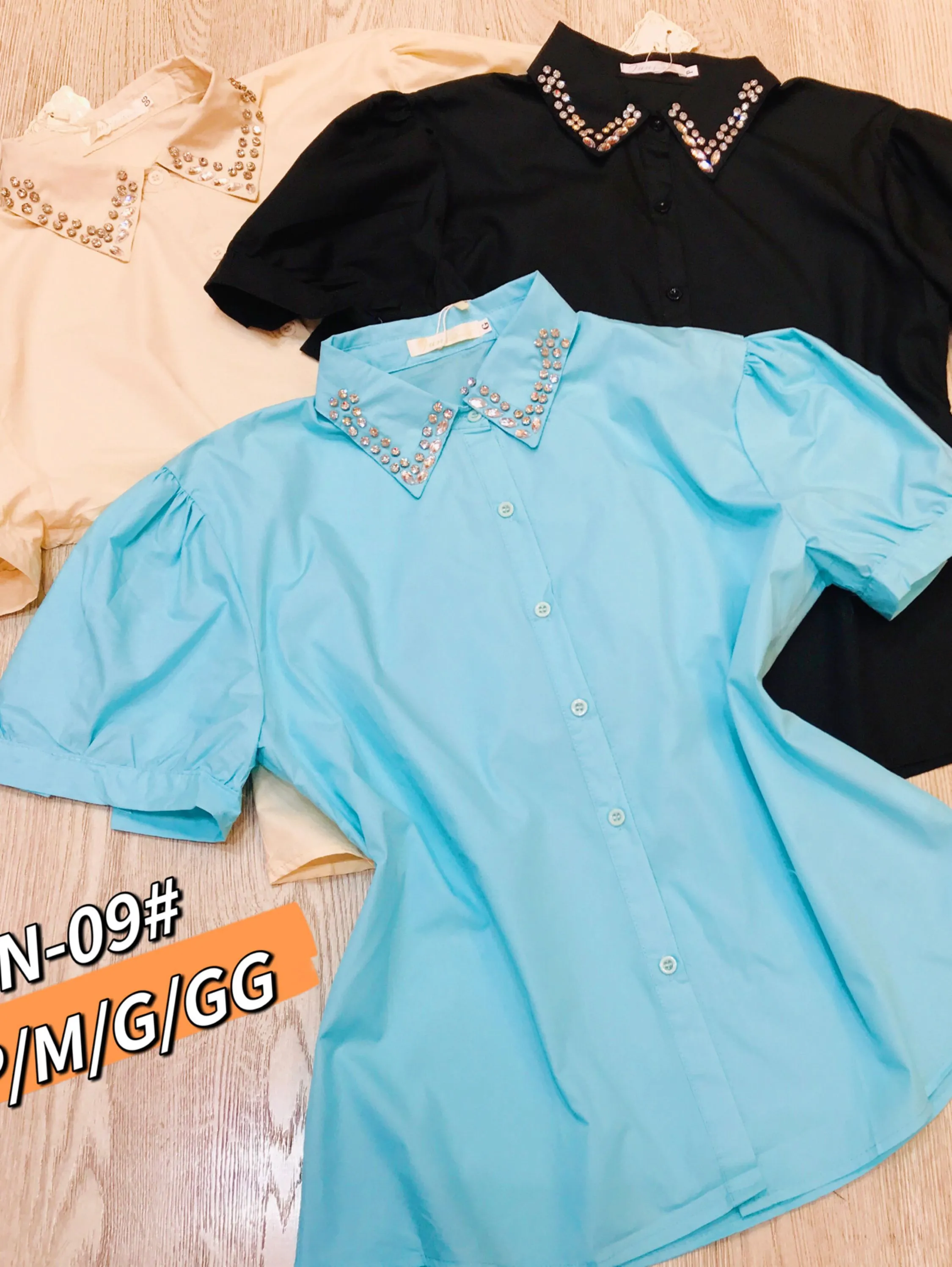 Camisa gola com pedra