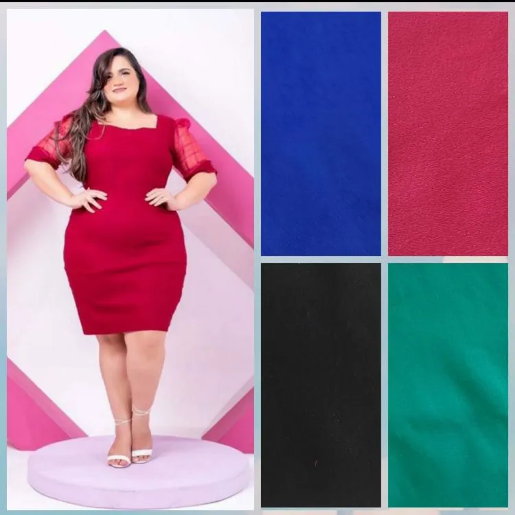 Vestido Bengaline MG Tule Plus Size