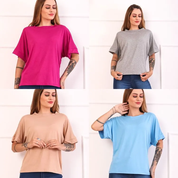 Blusa de manga Morcego