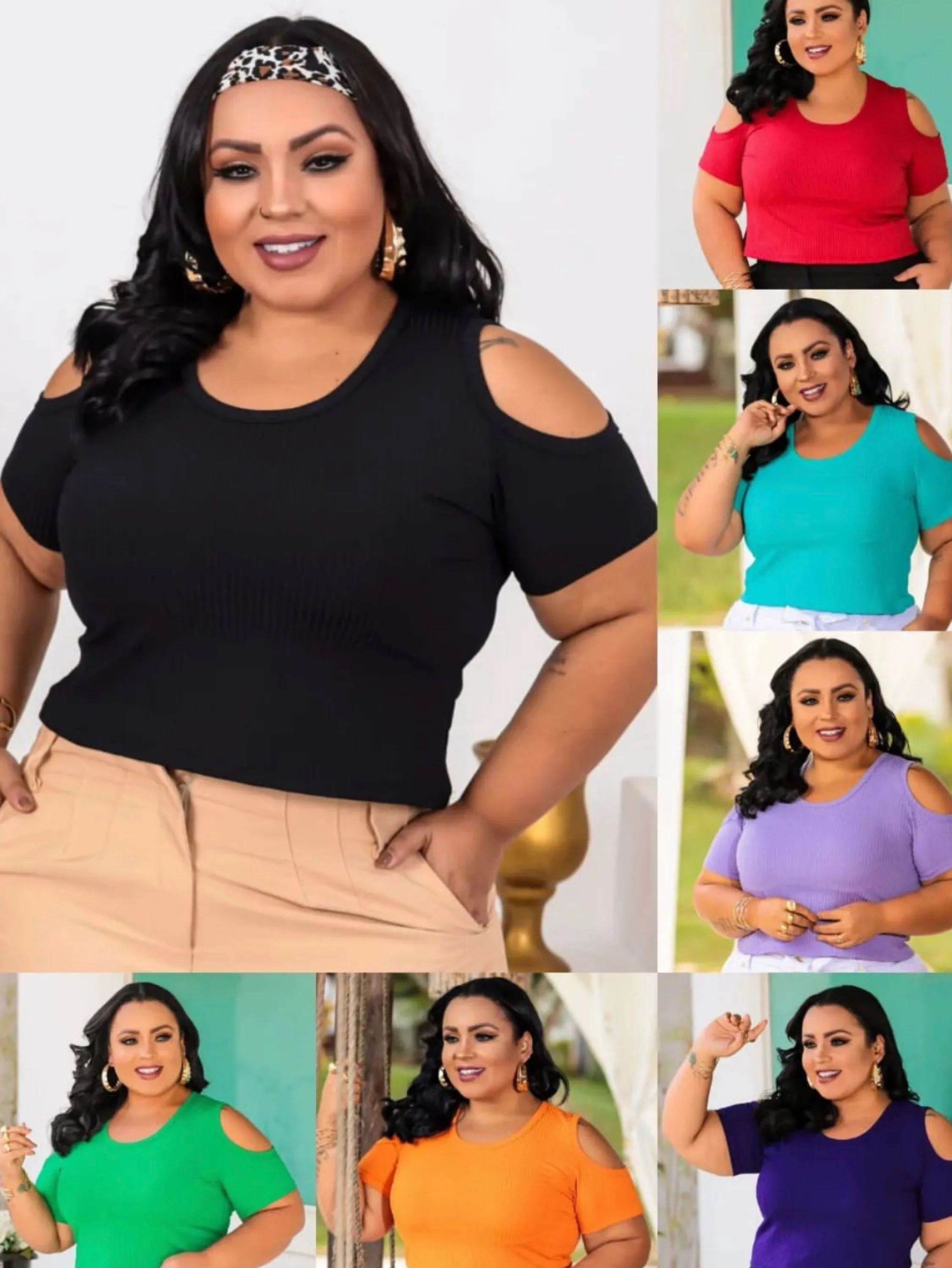 Cropped gota plus size