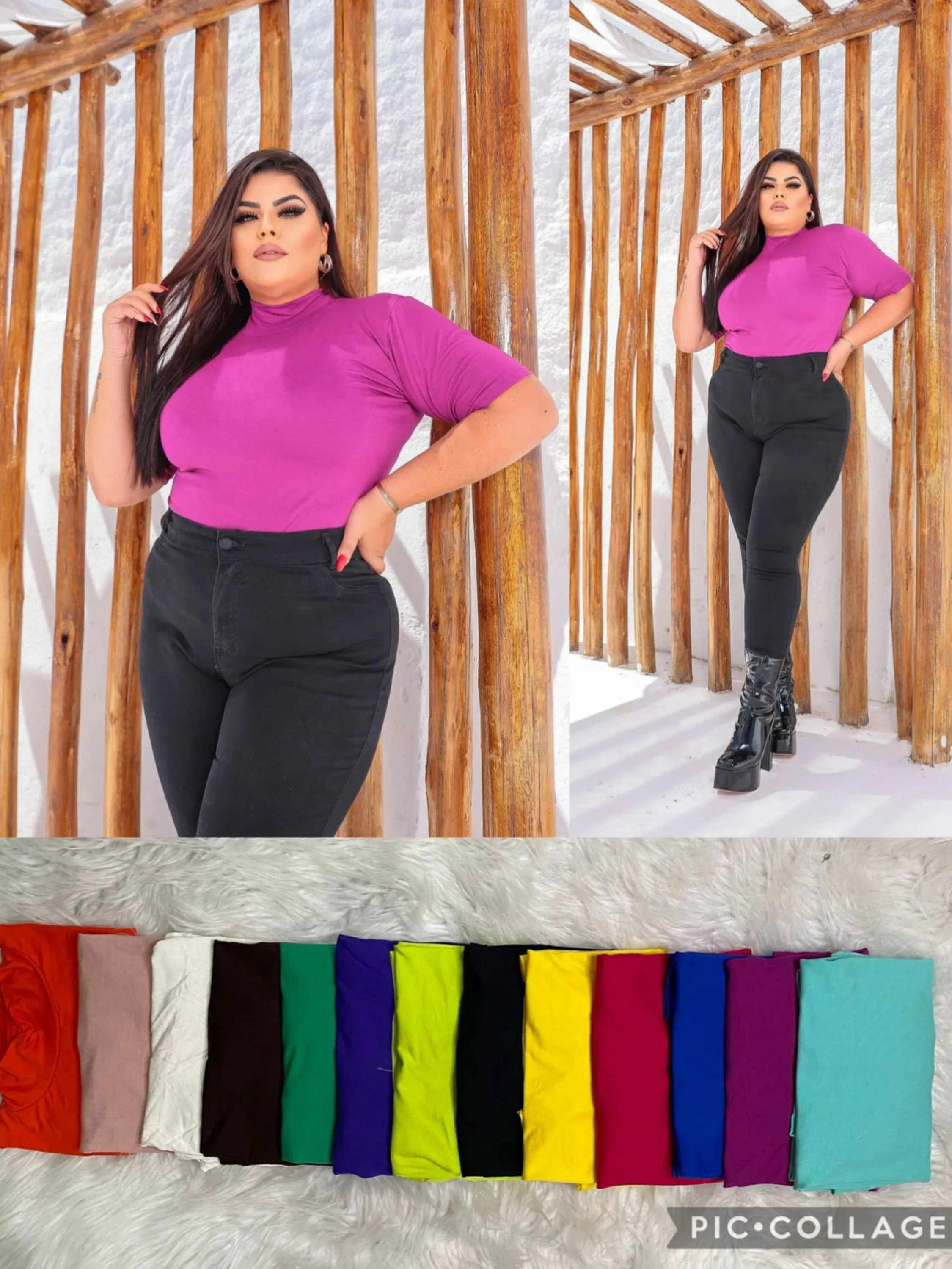 Blusa baby gola plus size