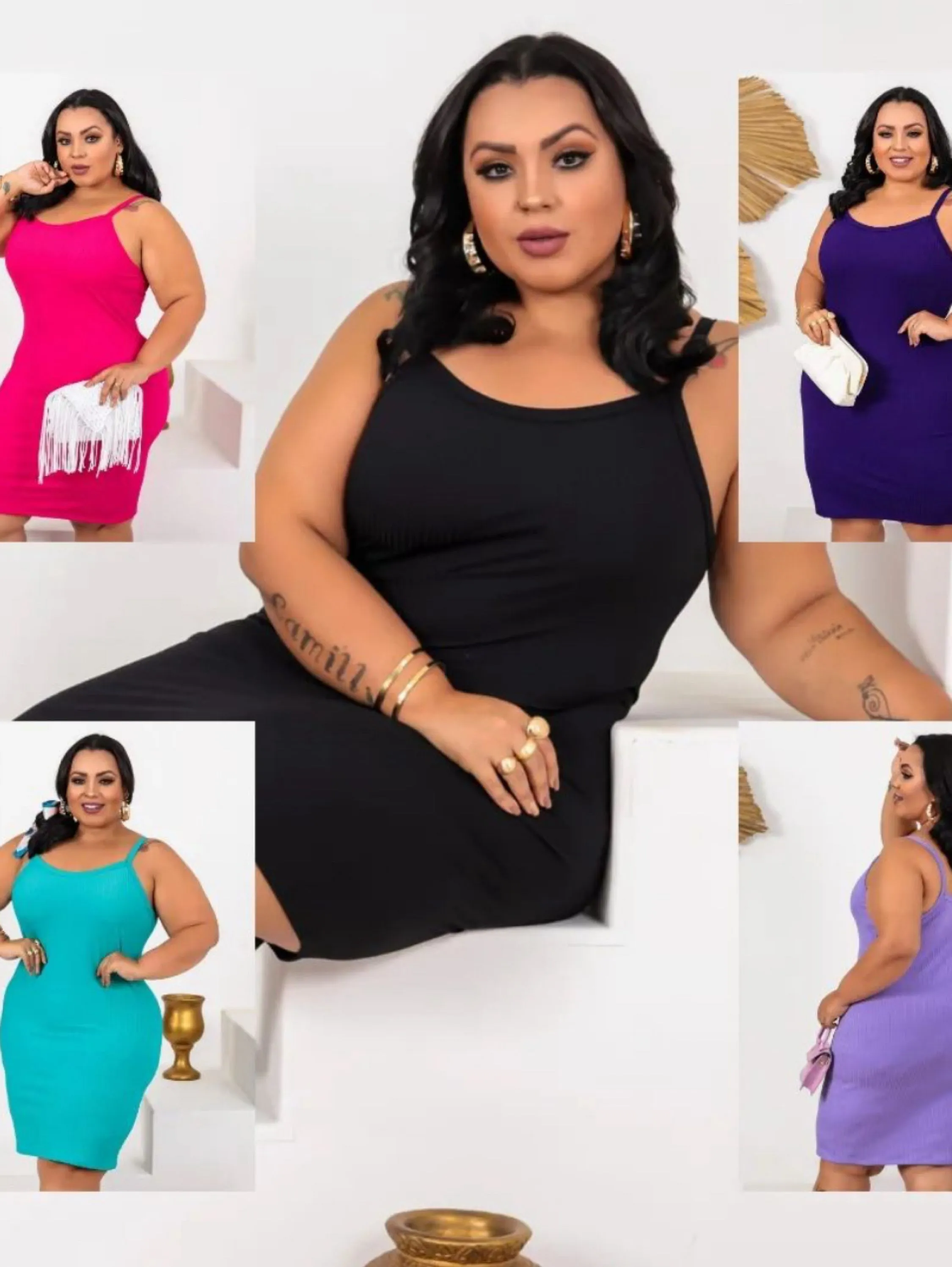 Vestido alça plus size