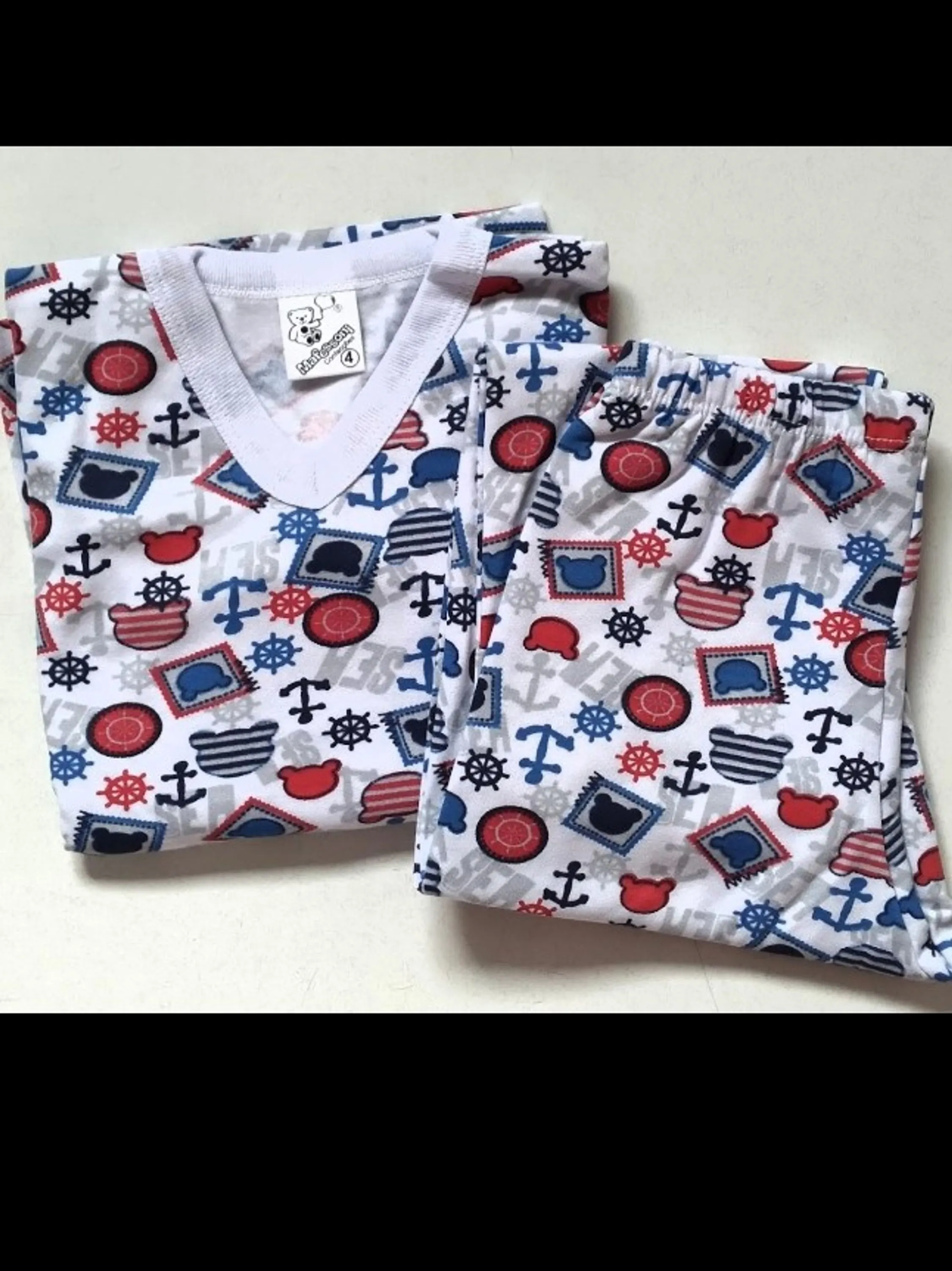 Pijama Infantil Flanelado Menino tam 4