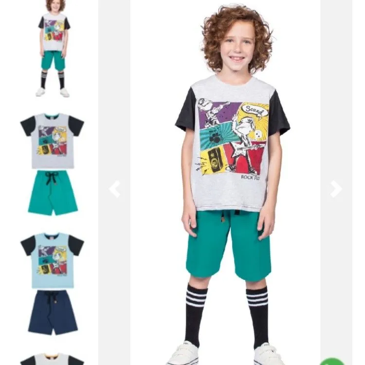 Conjunto Infantil Verão Menino Dino boys