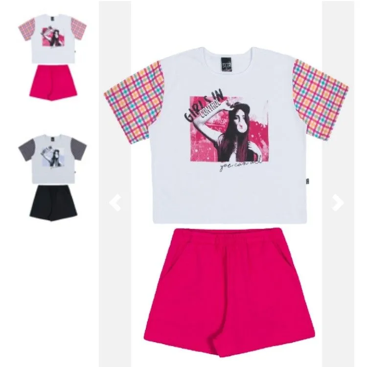 Conjunto Infantil/Juvenil Menina Cropped