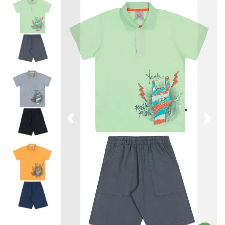 Conjunto Infantil Verão Menino Dino Boy