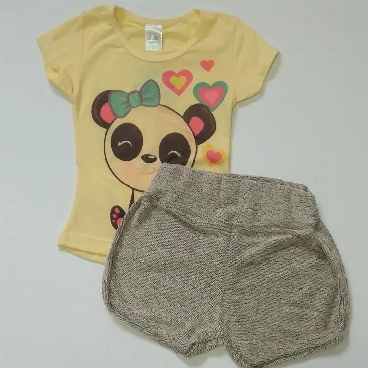 Conjunto Infantil Menina Panda