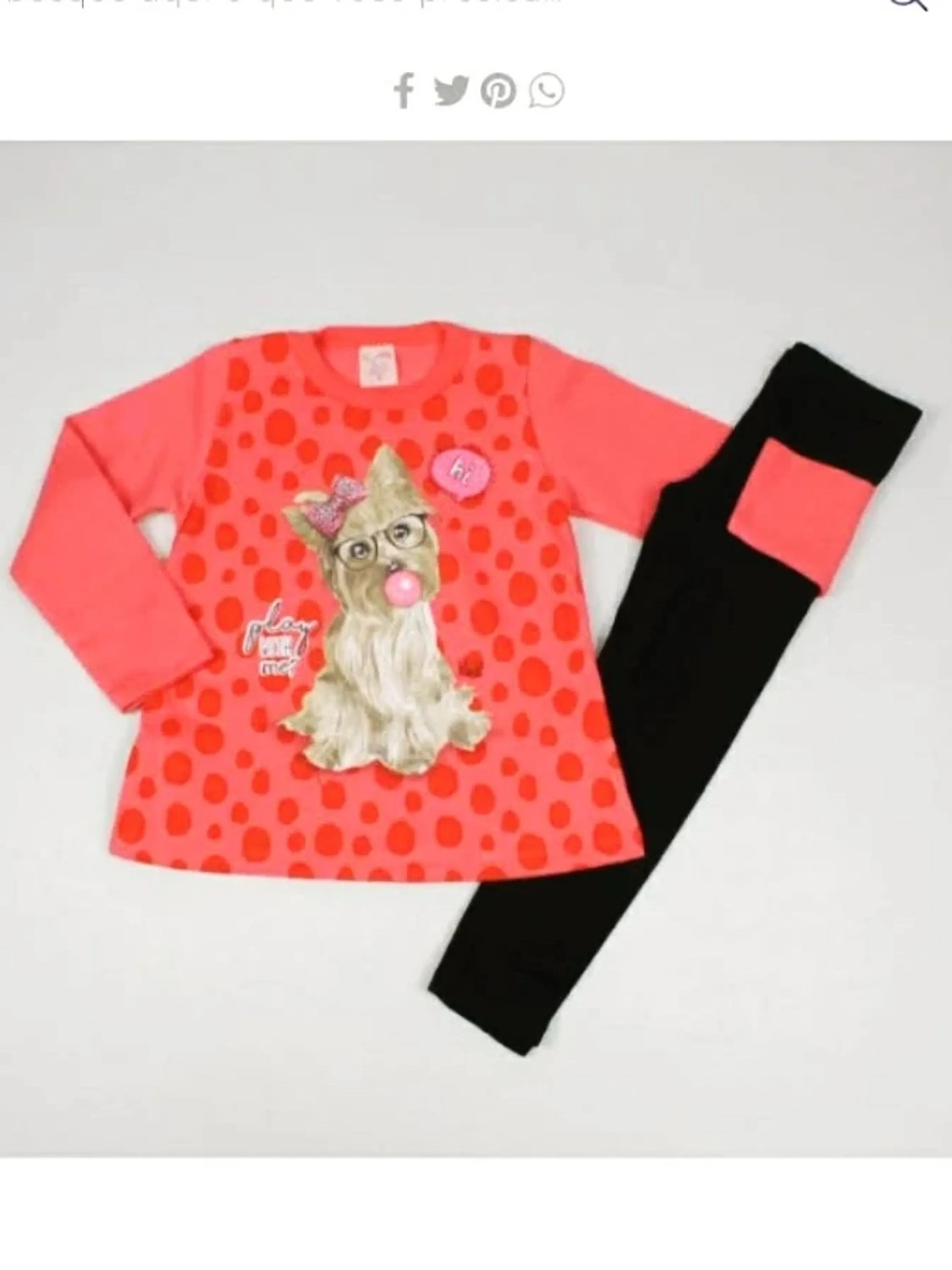 Conjunto Infantil Moletom Com calça Legging