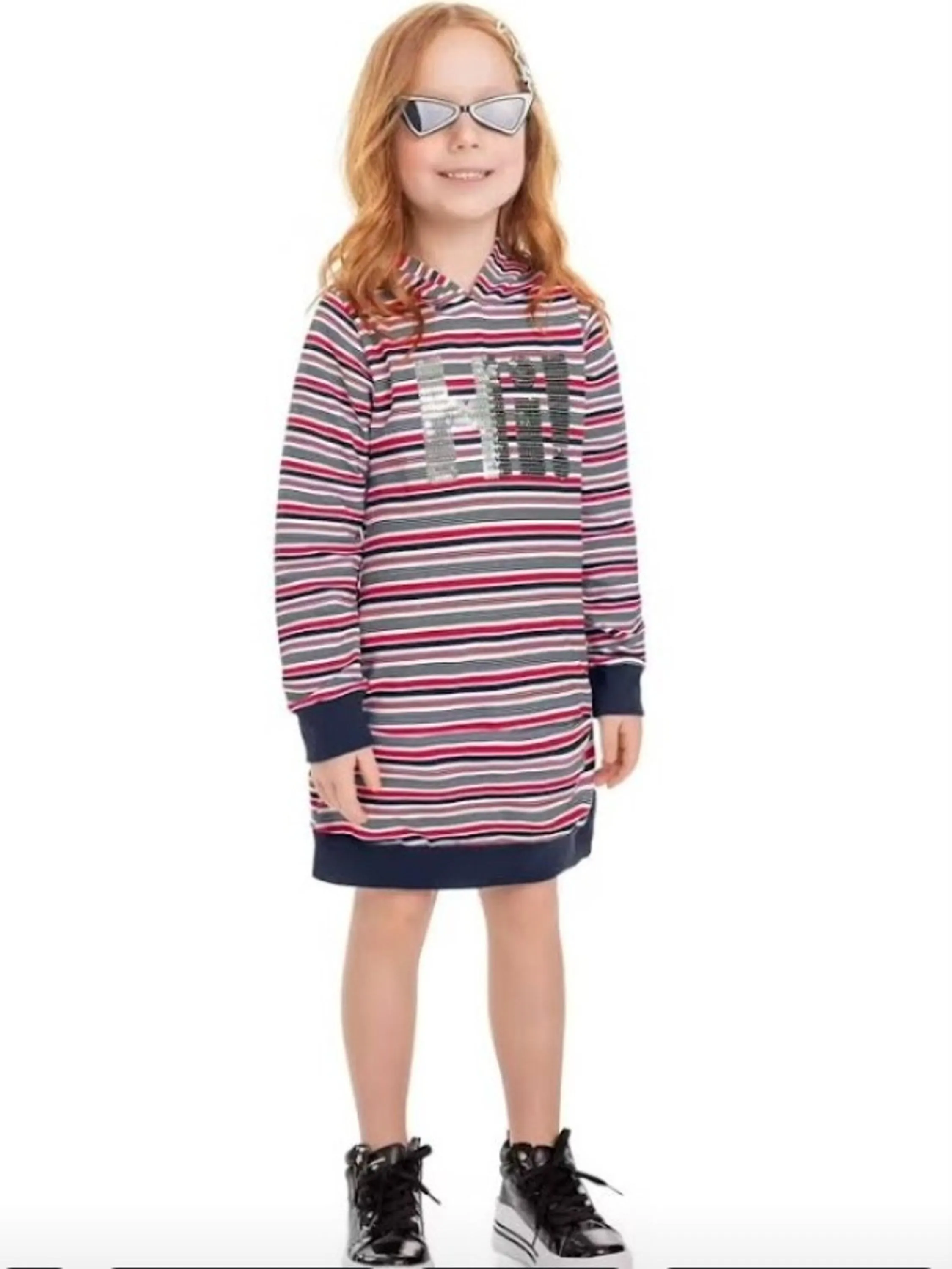 Vestido Infantil Moletom com Capuz