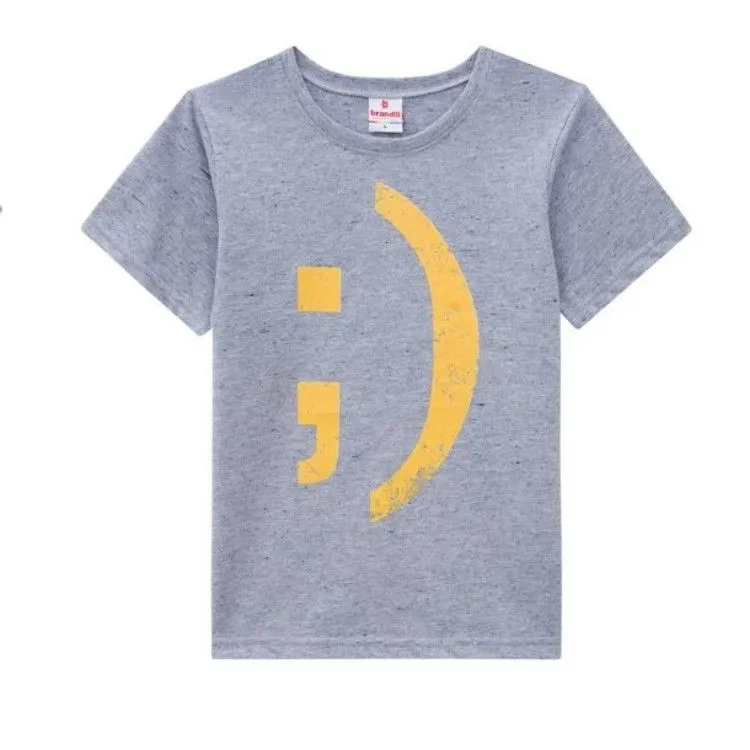 Camiseta Infantil Unisex Estampa Smile Brandilli