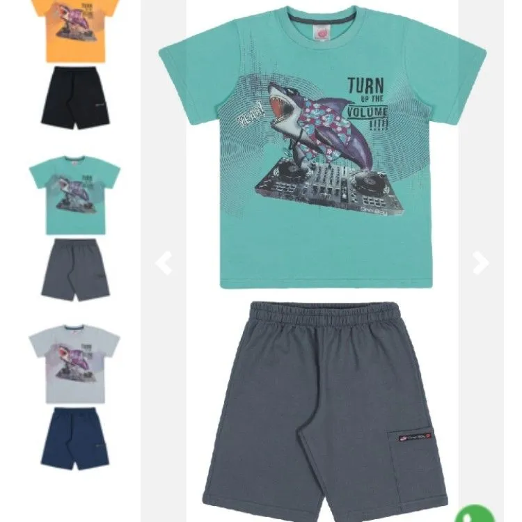 Conjunto Infantil Verão Menino Dino boys