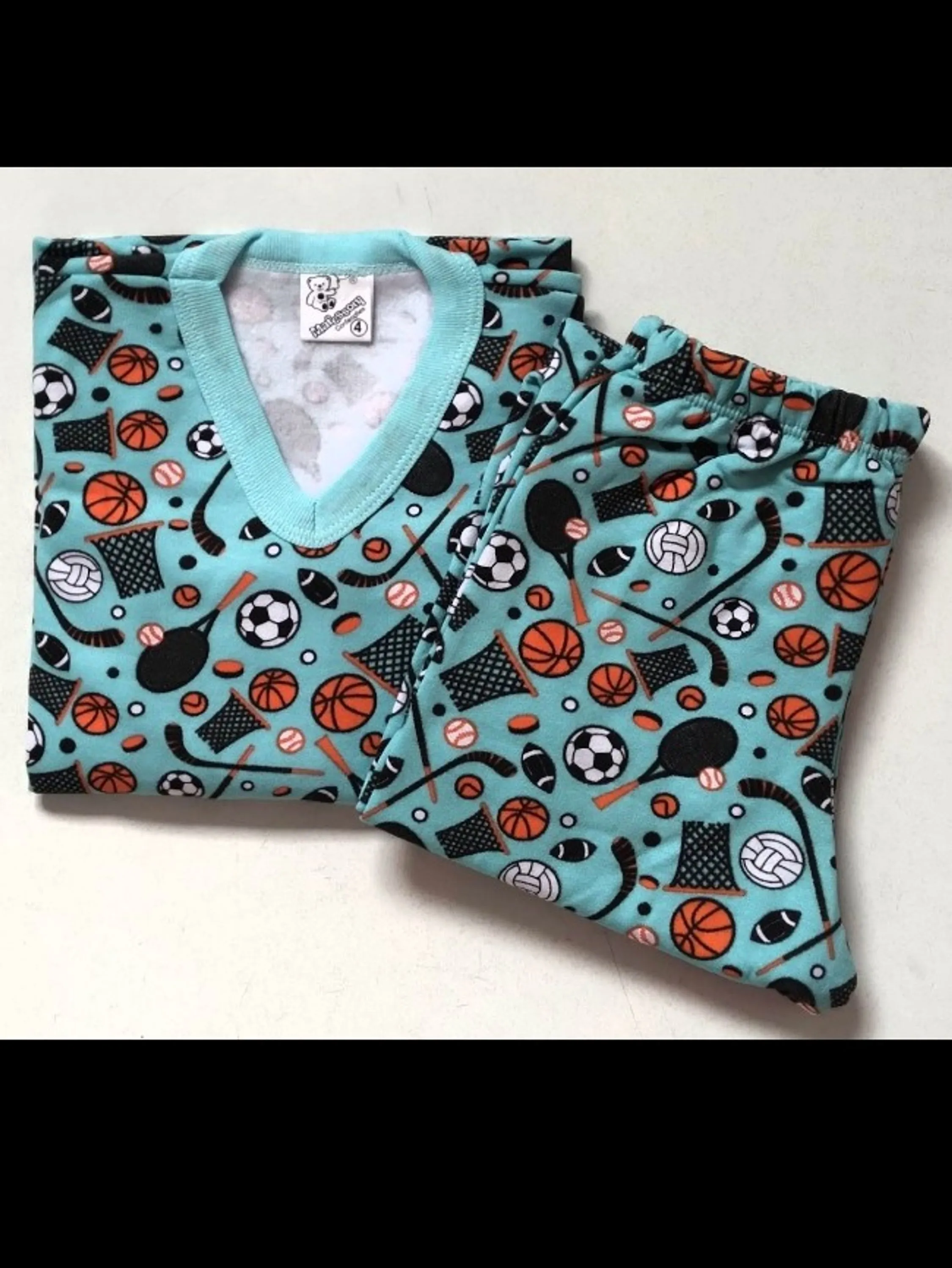 Pijama Infantil Menino Gola V Estampado