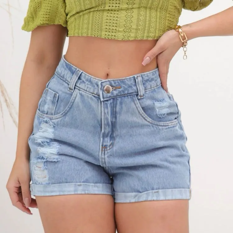 9018 kissmelady short jeans feminina