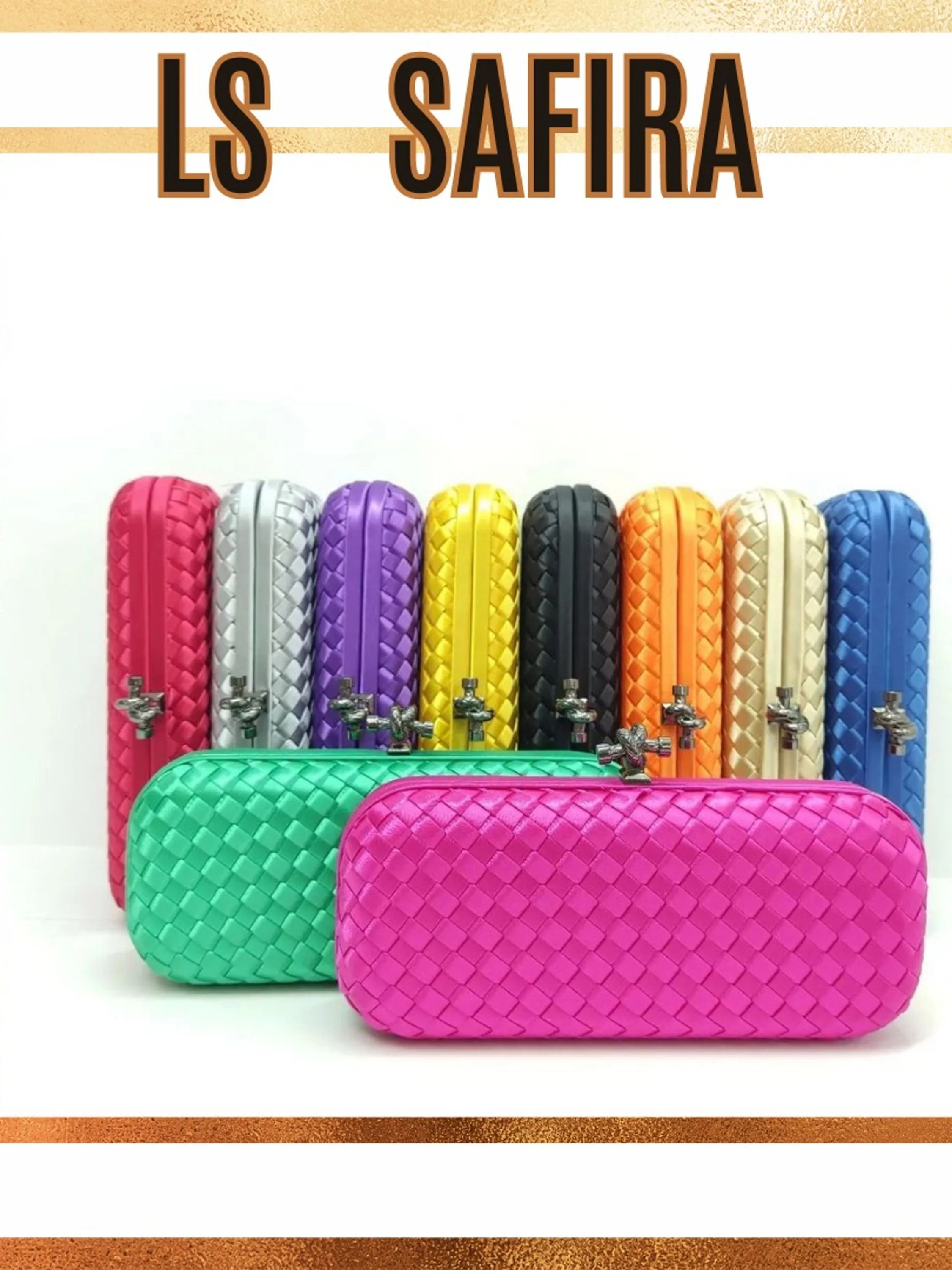 Bolsa Clutch tressé acetinado