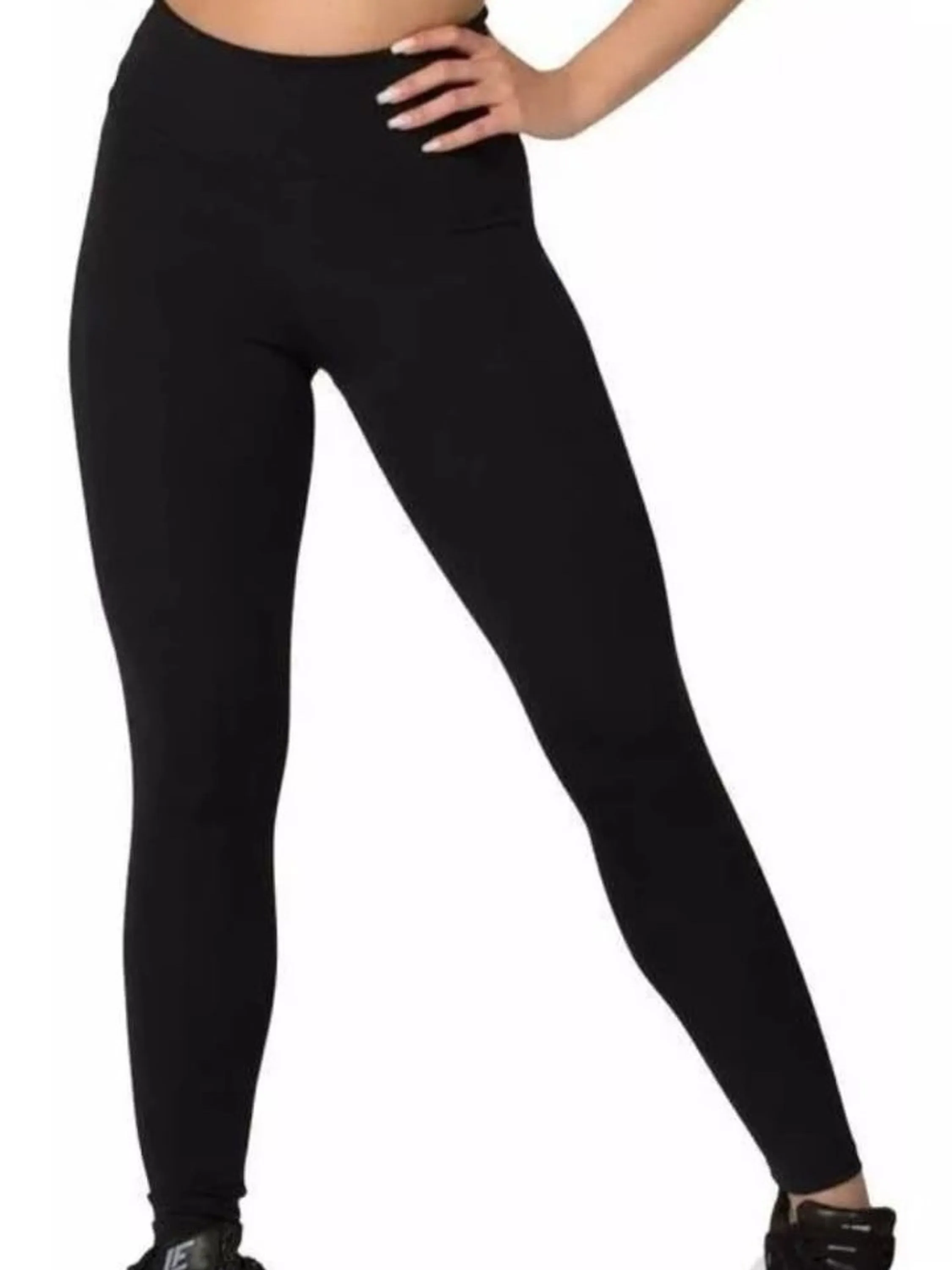 Calça legging suplex Cox alto Zero Transparência Cores Preta / Cinza