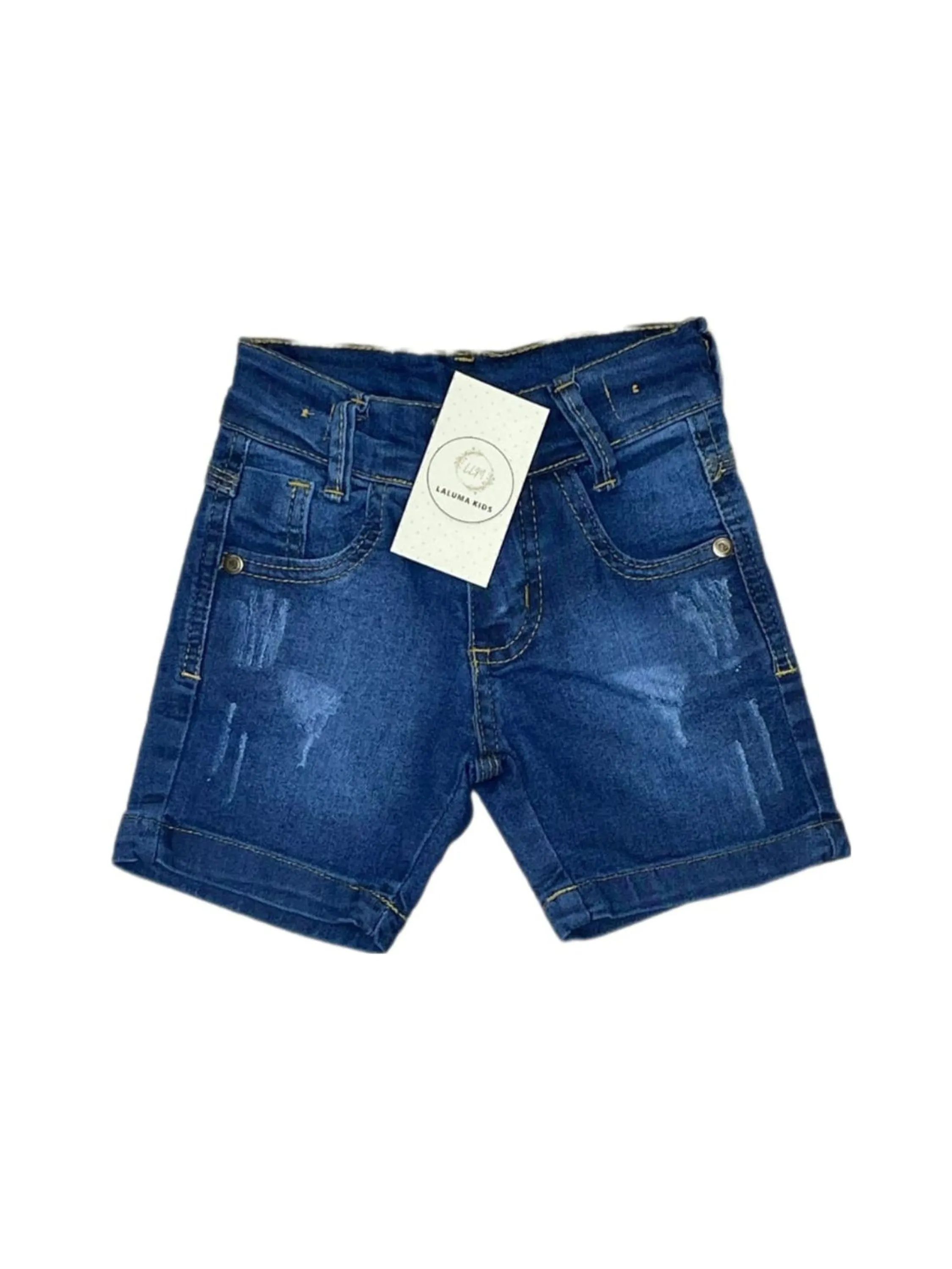 Bermuda infantil tecido jeans