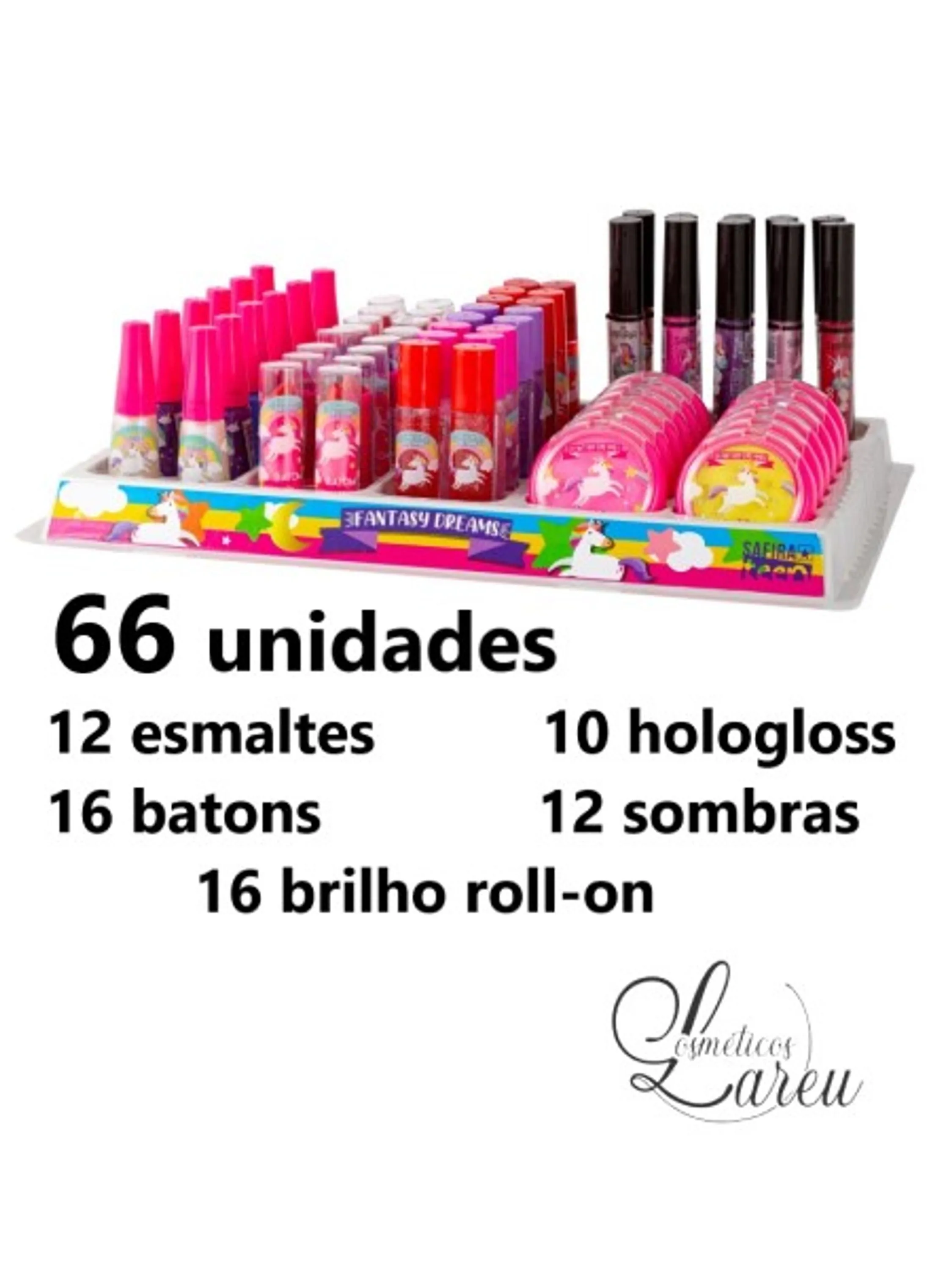 Kit Maquiagem Teen (66 un) Unicornio Safira