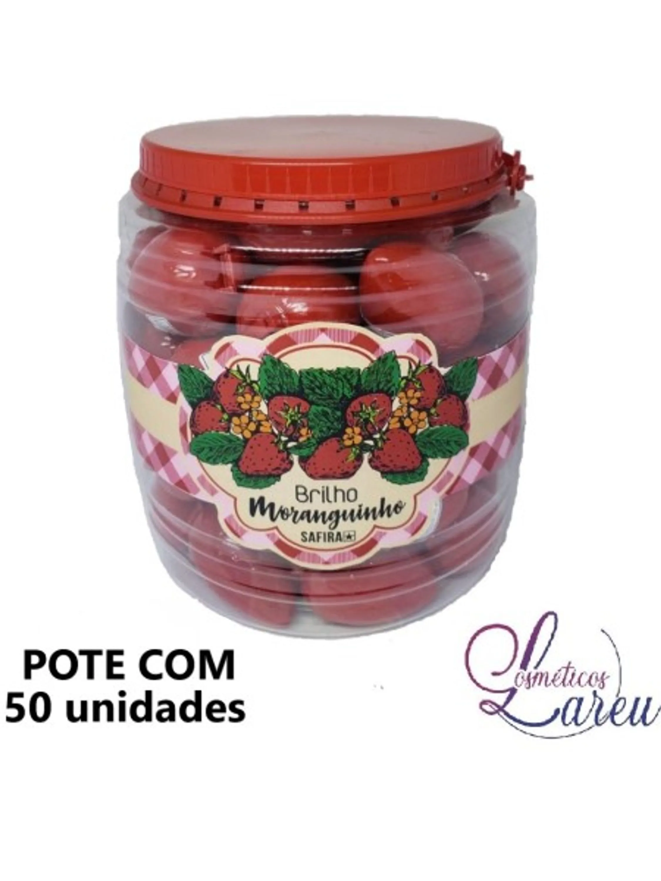 Brilho Labial Moranguinho (Pote c/50 un) Safira