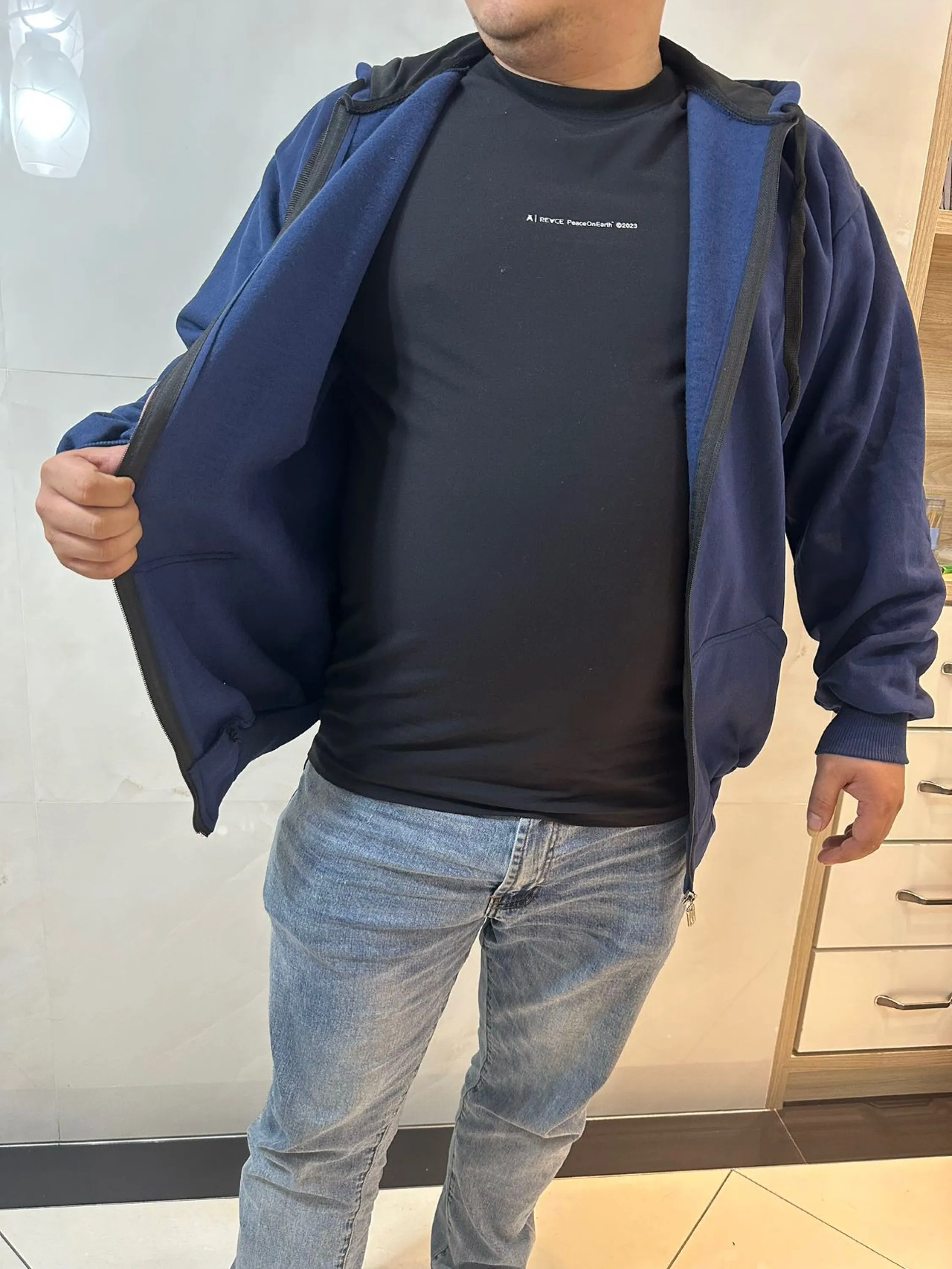 Moletom masculino plus size com zíper G1,G2,G3