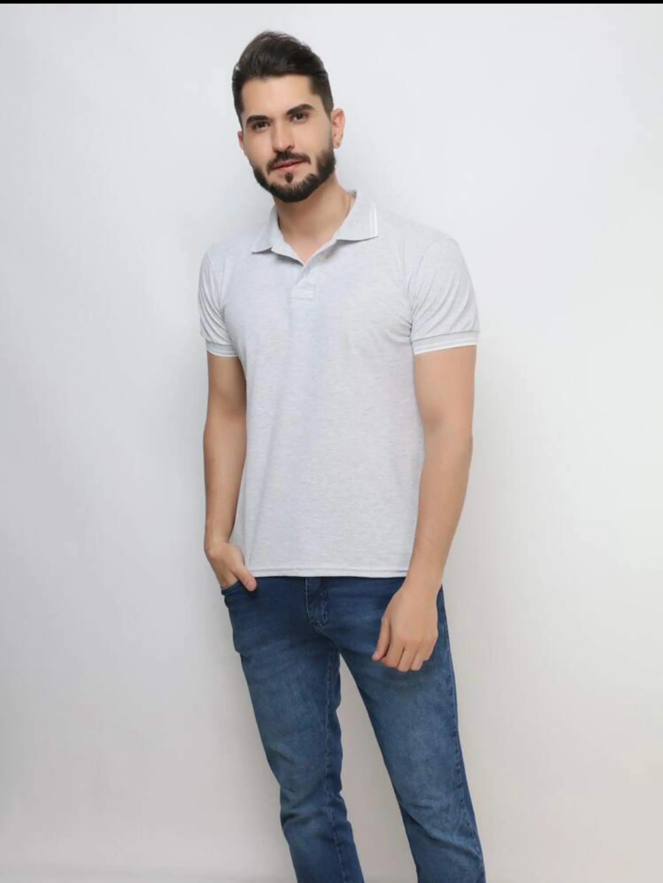 Camiseta polo masculino básica malha pique Ht