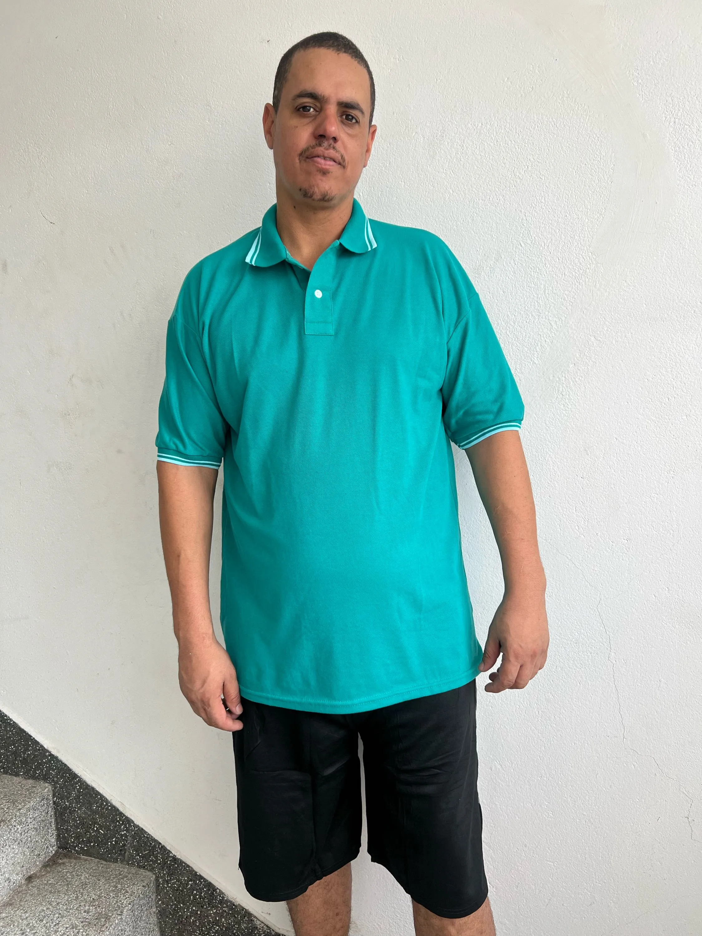 Camiseta polo masculino plus size