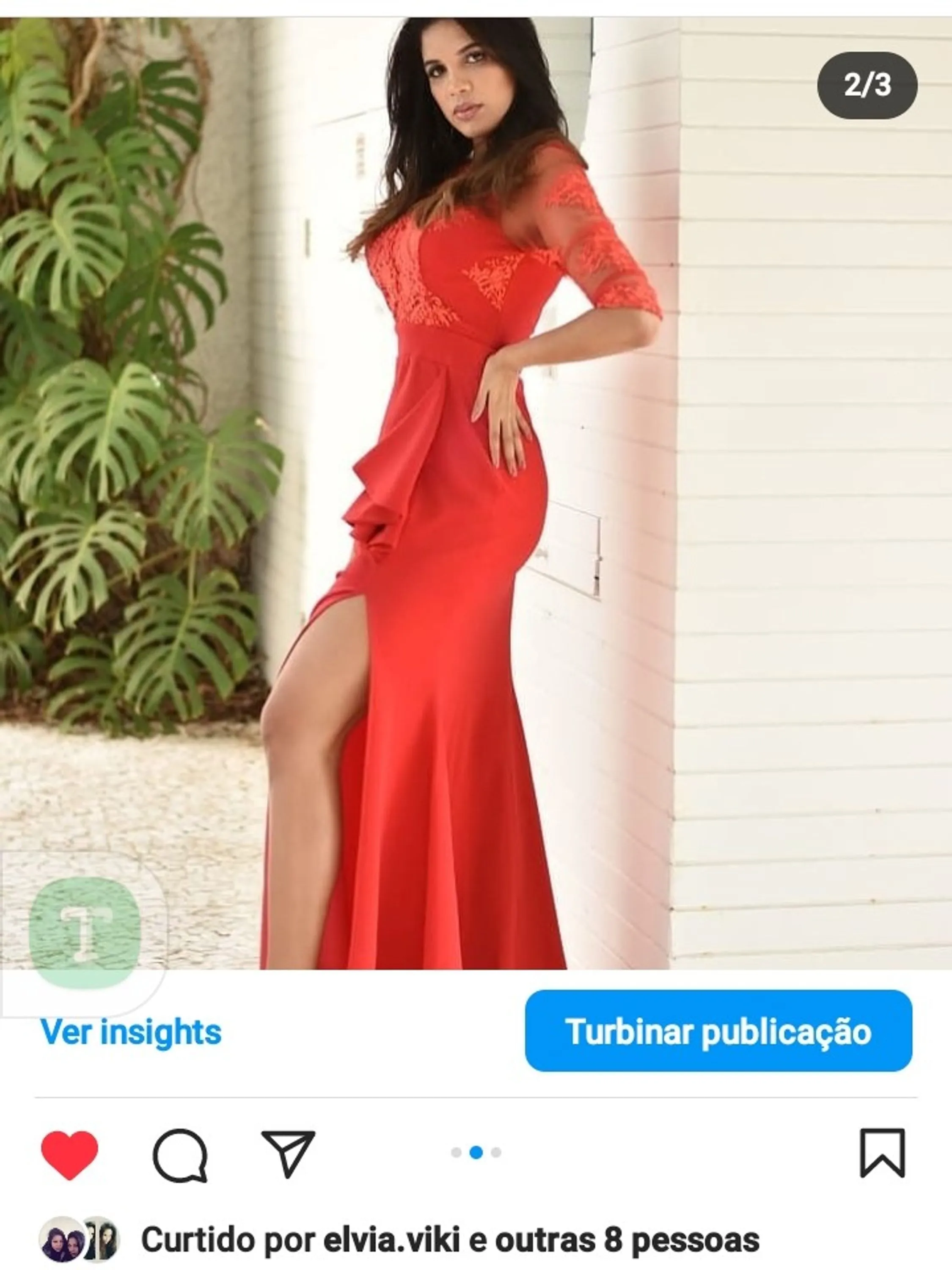 Vestido  escuba crepe con tuli