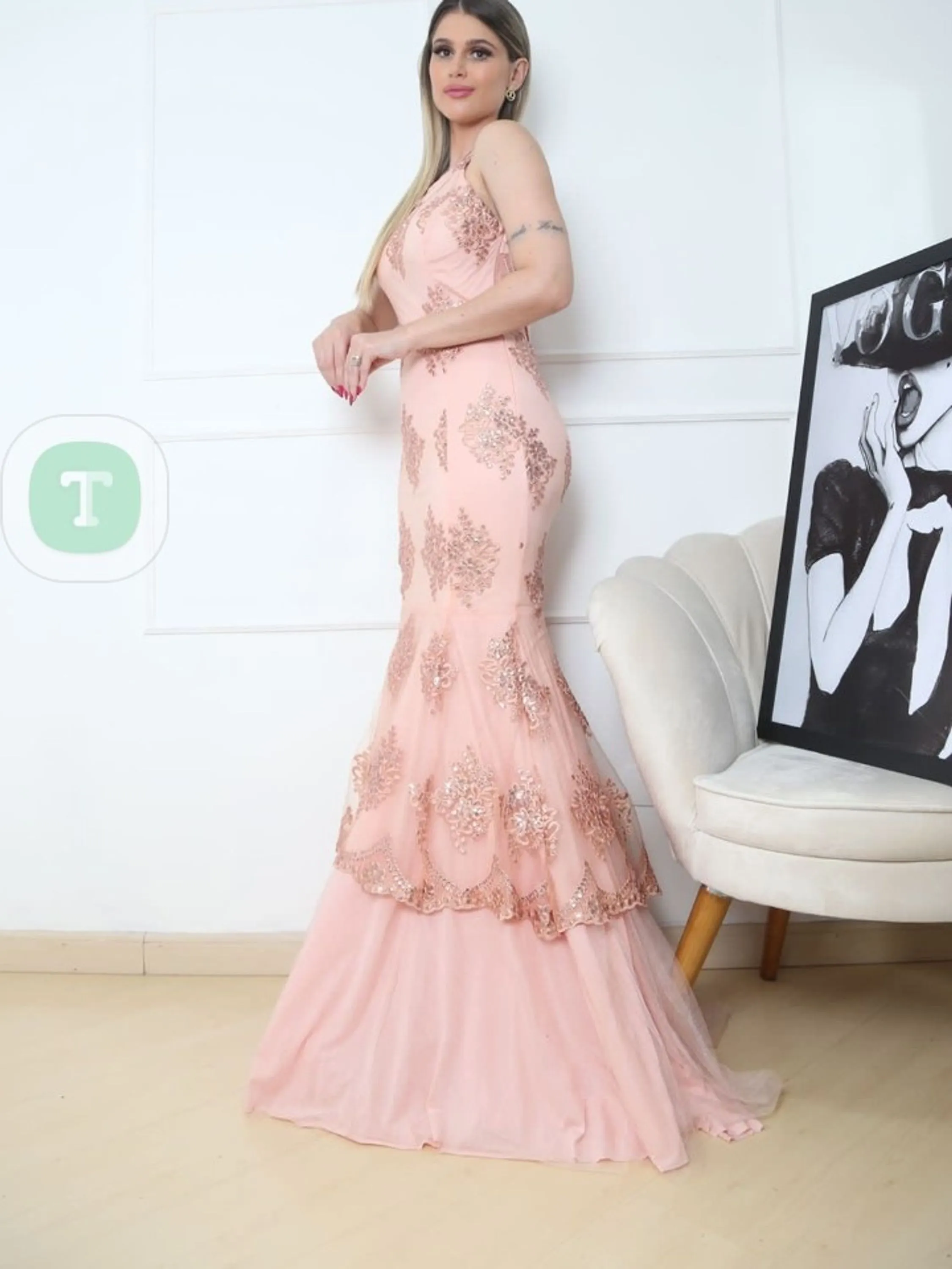 Vestido tuli.bordado