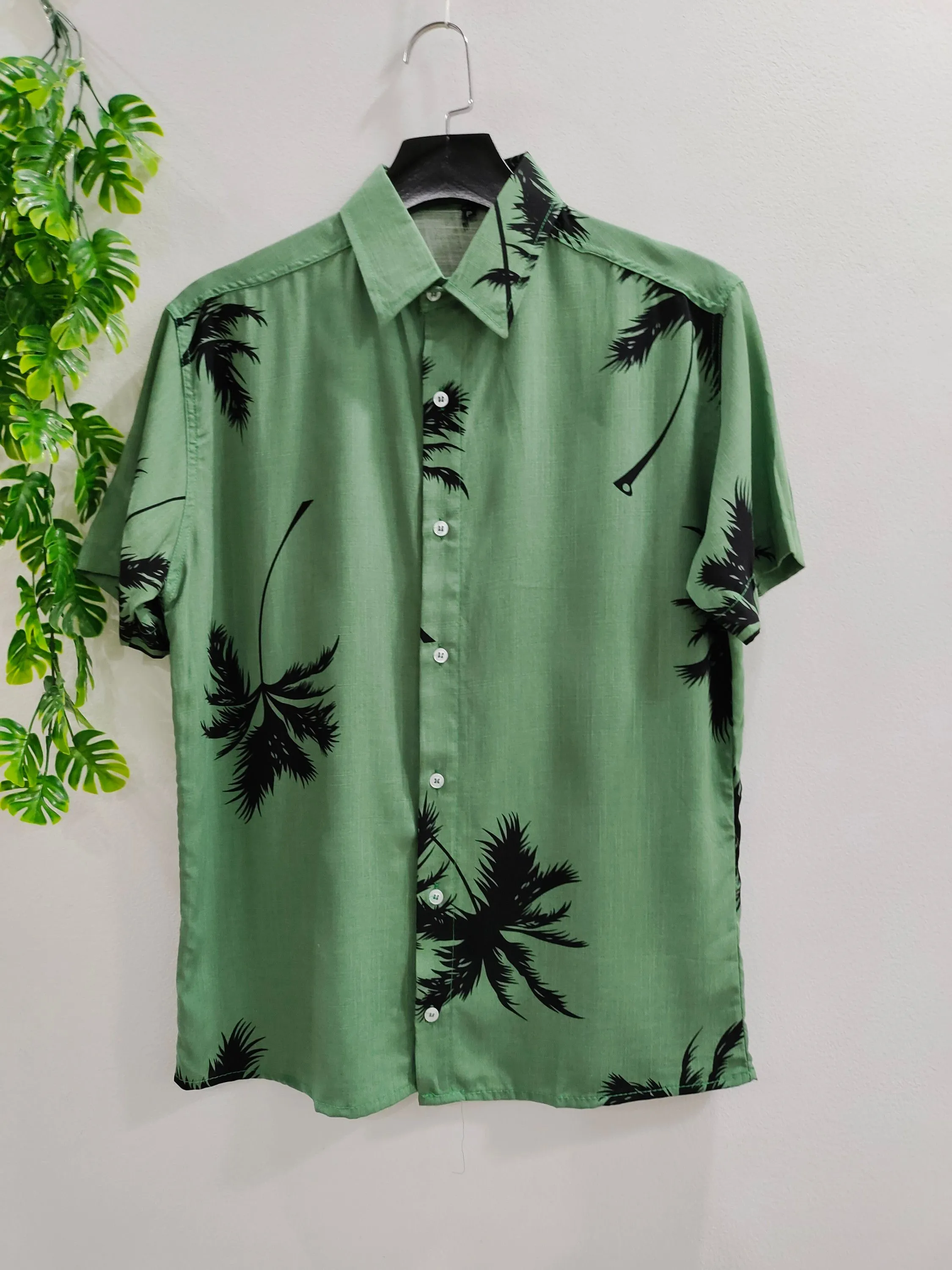 Camisa Floral Havaiana Praia Verão Masculino Manga Curta De Botão Tecido Viscose