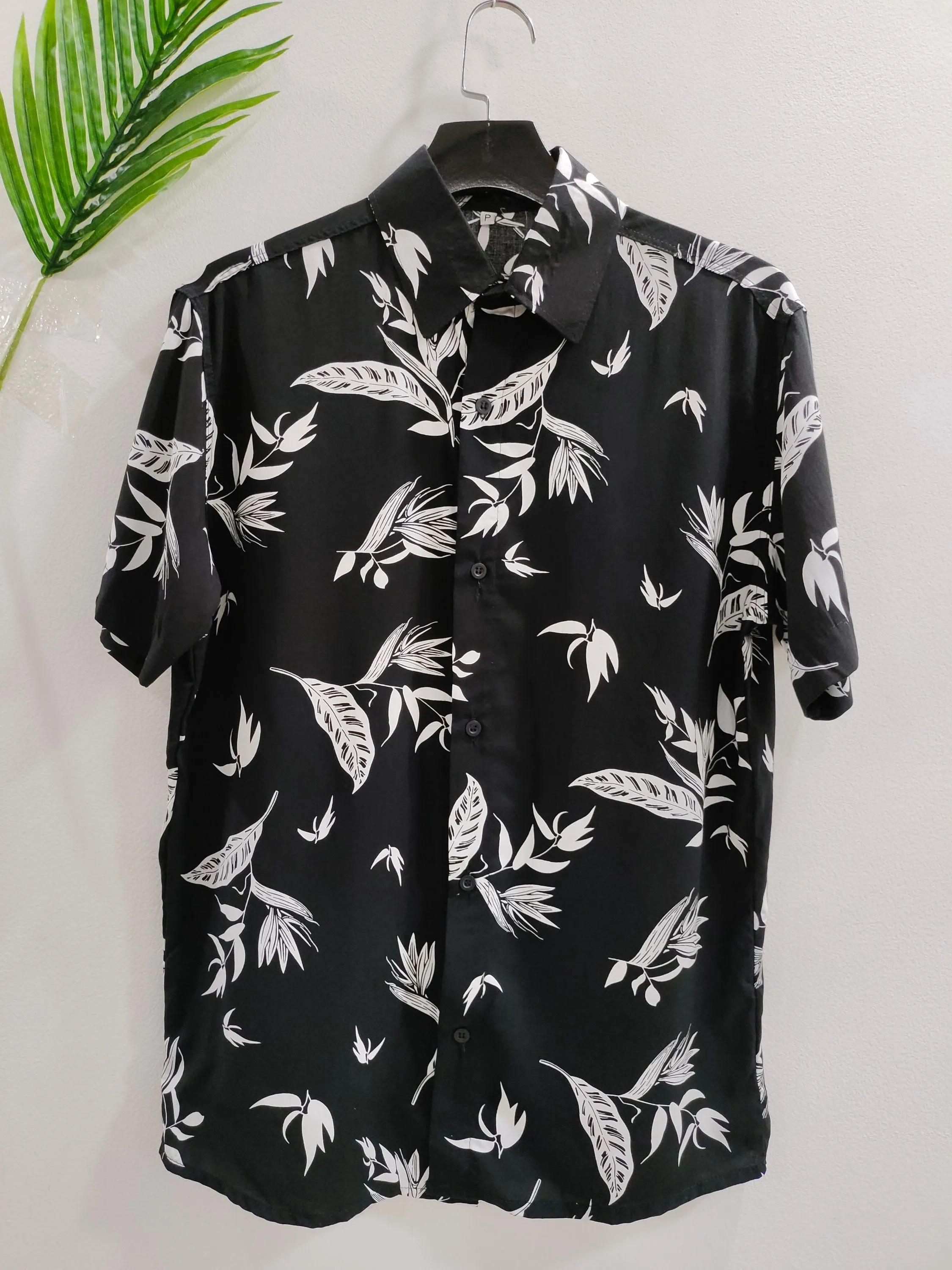 Camisa Floral Havaiana Praia Verão Masculino Manga Curta De Botão Tecido Viscose