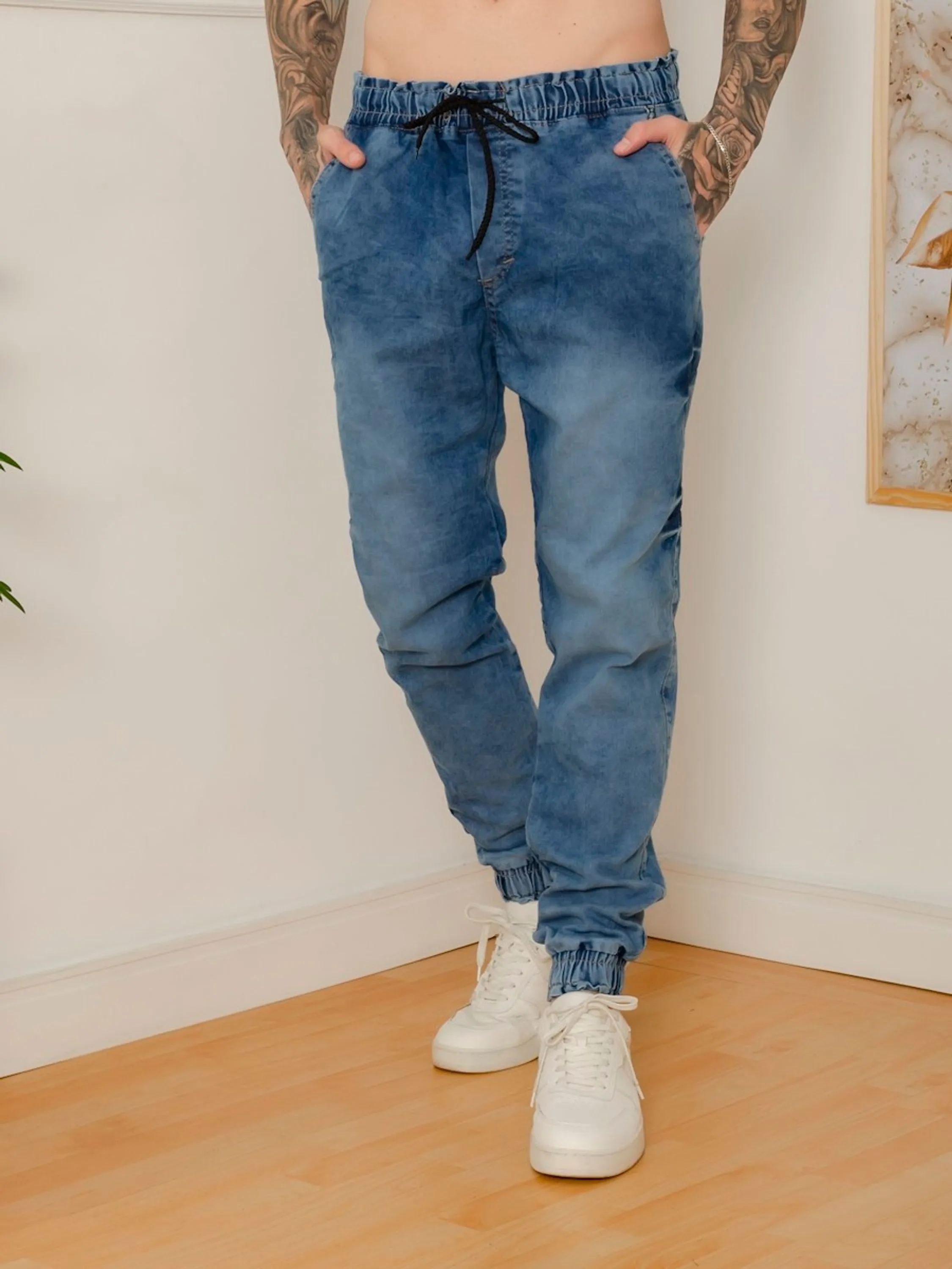 Calça Jogger jeans Masculina