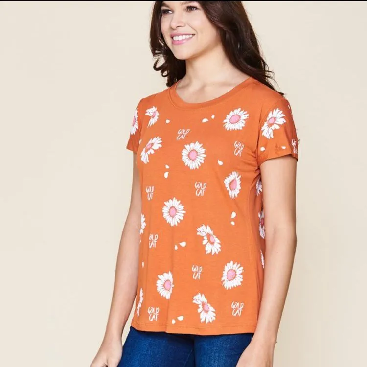 Blusa T-shirt Viscolycra estampas moda Verão Lili moda Feminina