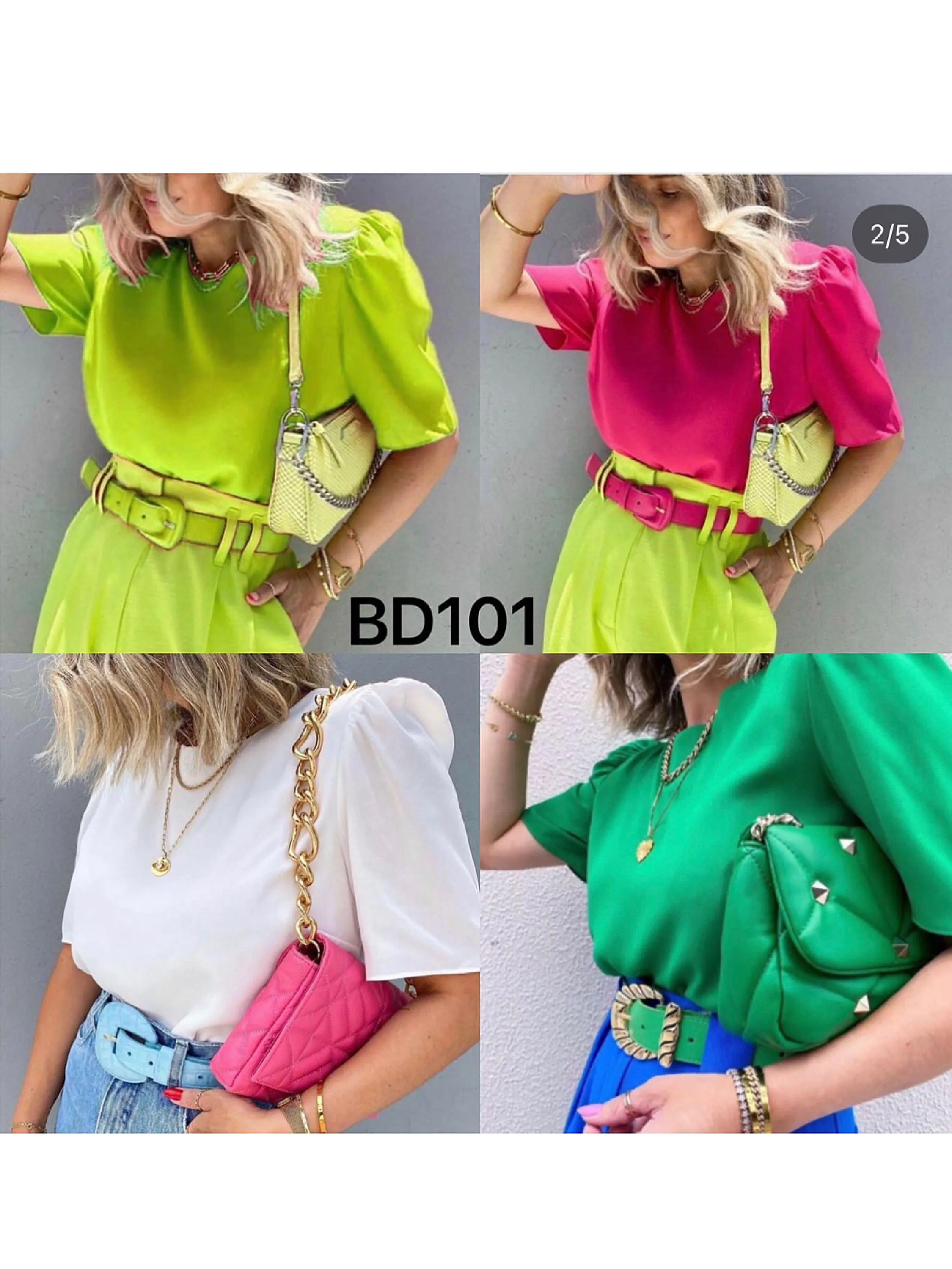 Blusa manga bufete duna linda bella