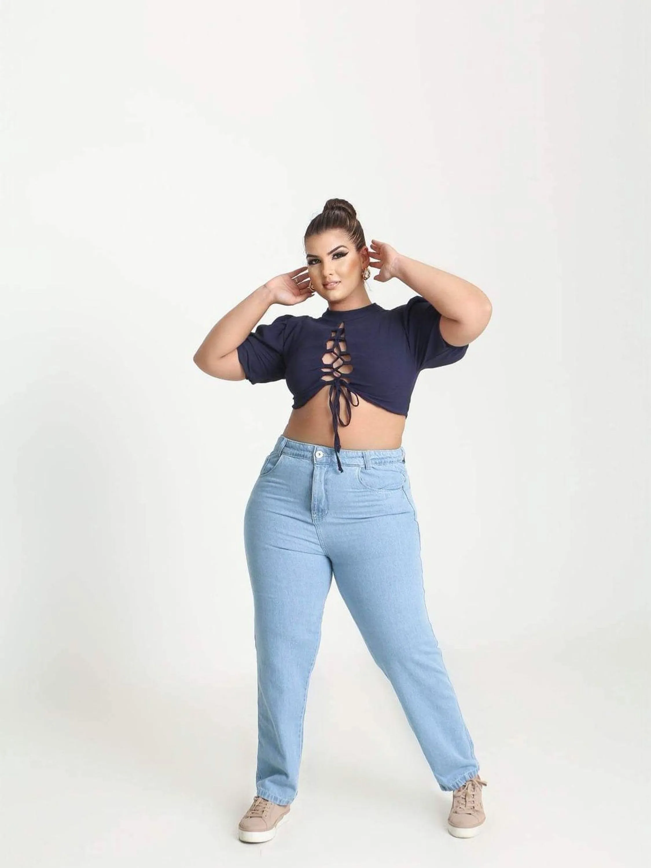 Calca mom plus size