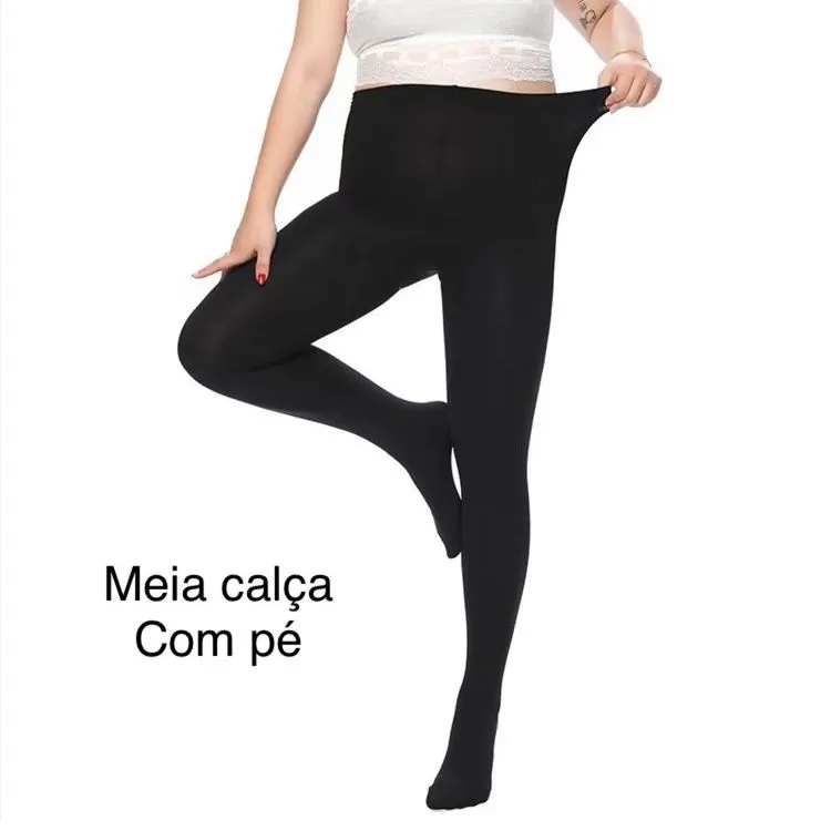 Meia Calça Fio 80 Adulto Feminina sem Pés