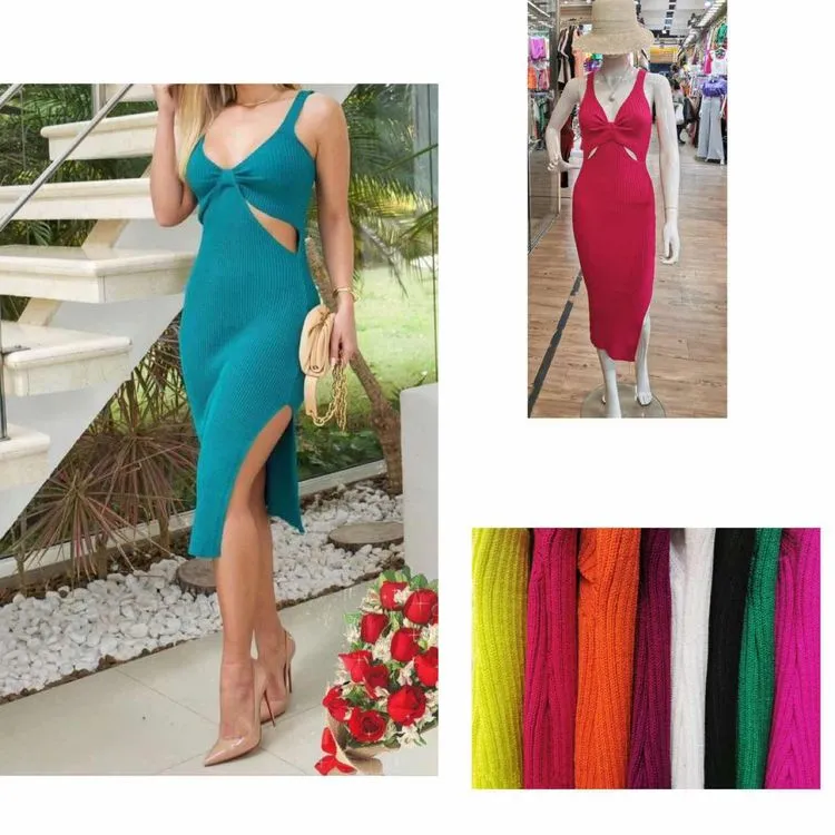 Vestido midi modal linda bella