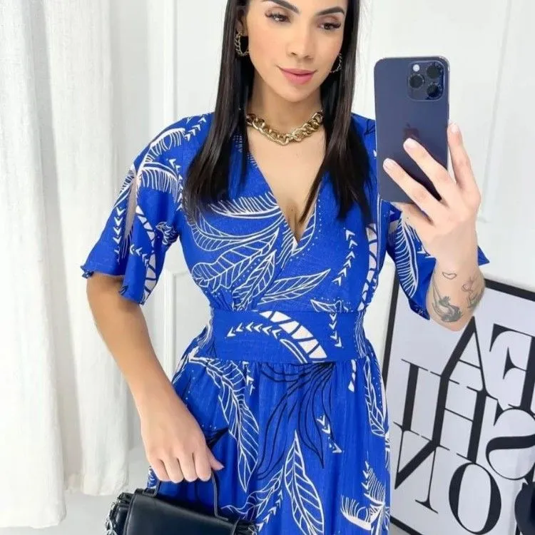 Vestido Longo De Manguinha