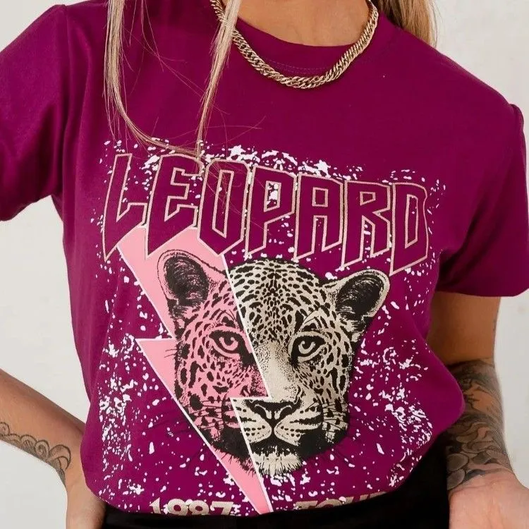 T-shirt Leopard