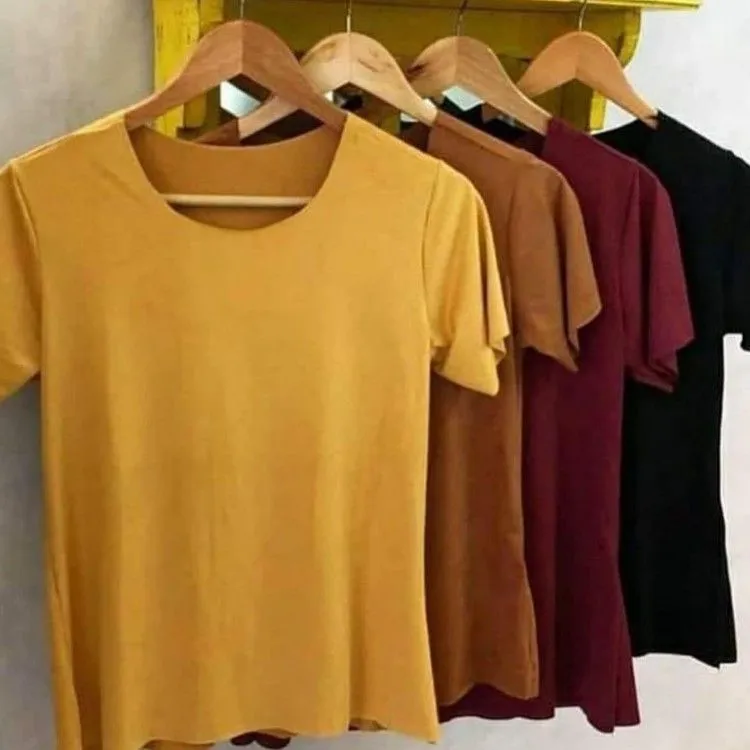 Kit 4 Blusa Suede normal basica