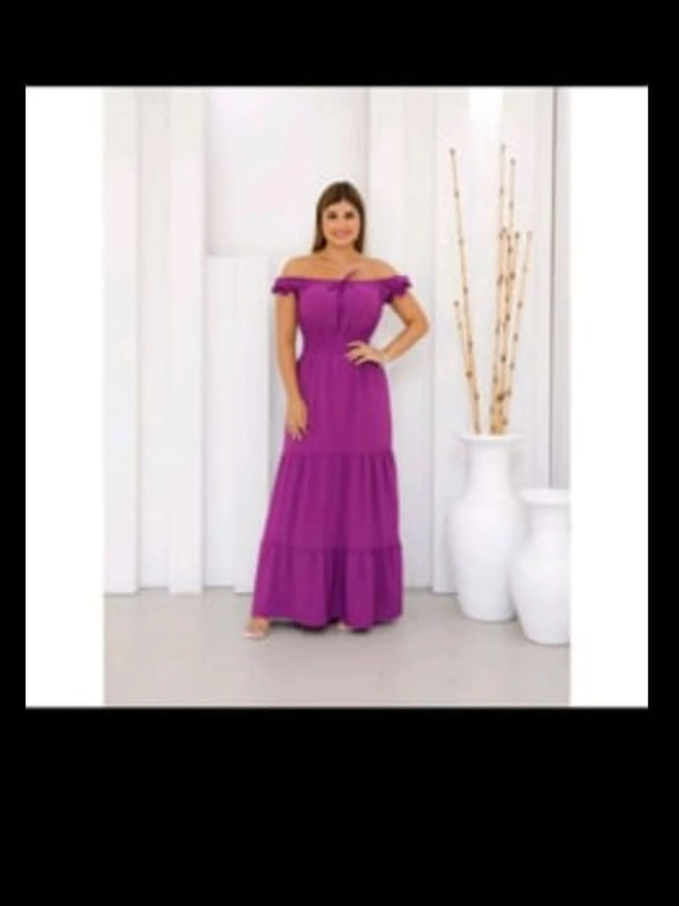 Vestido longo duna ombro a ombro V01