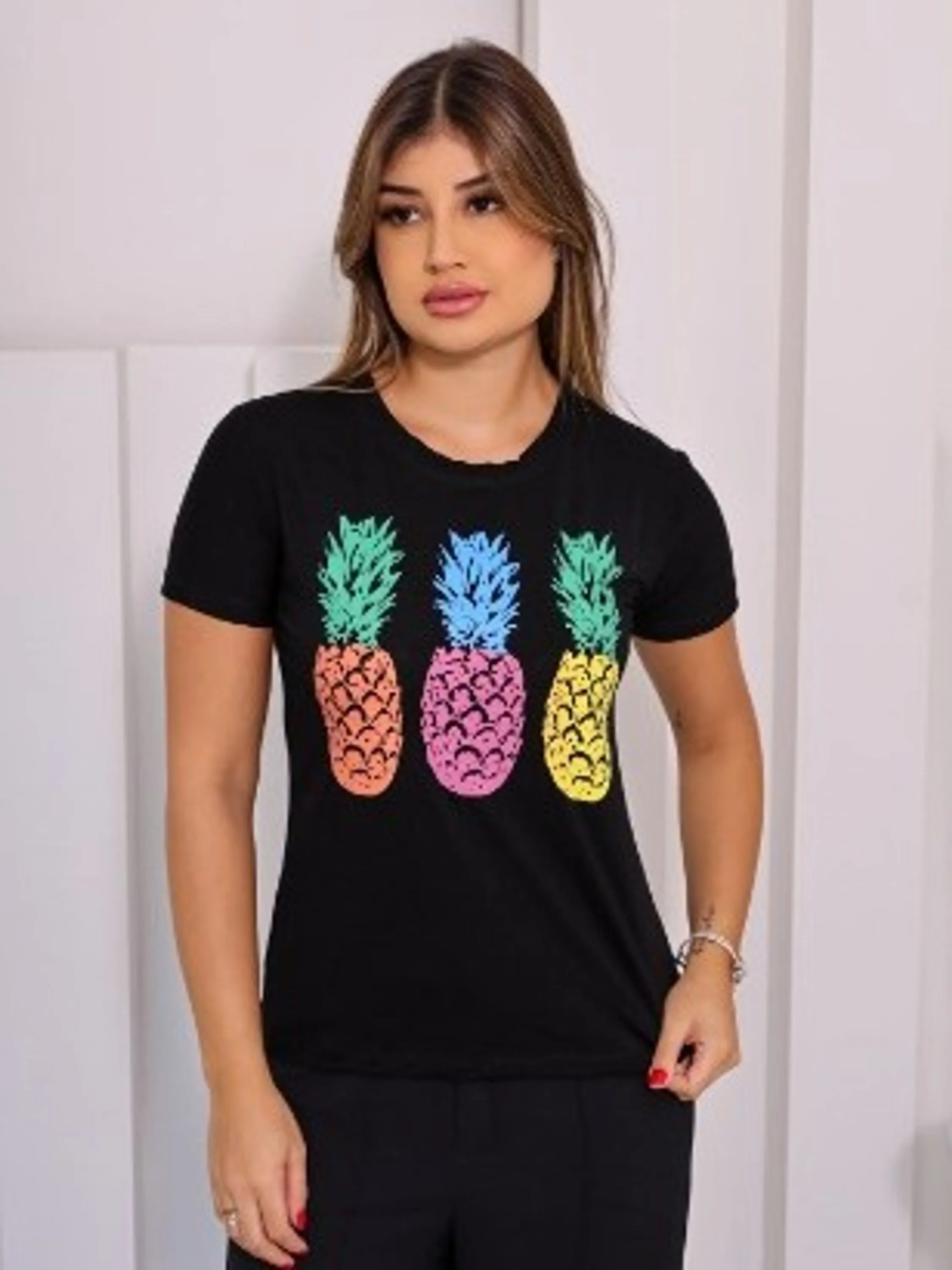 Blusa tshirt estampada viscolycra