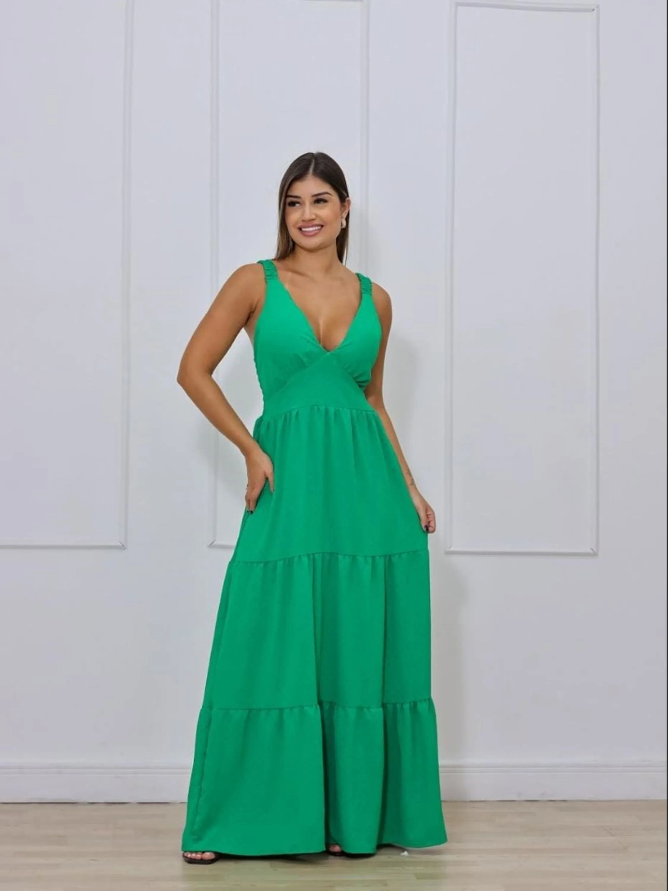 Novidade vestido duna longo