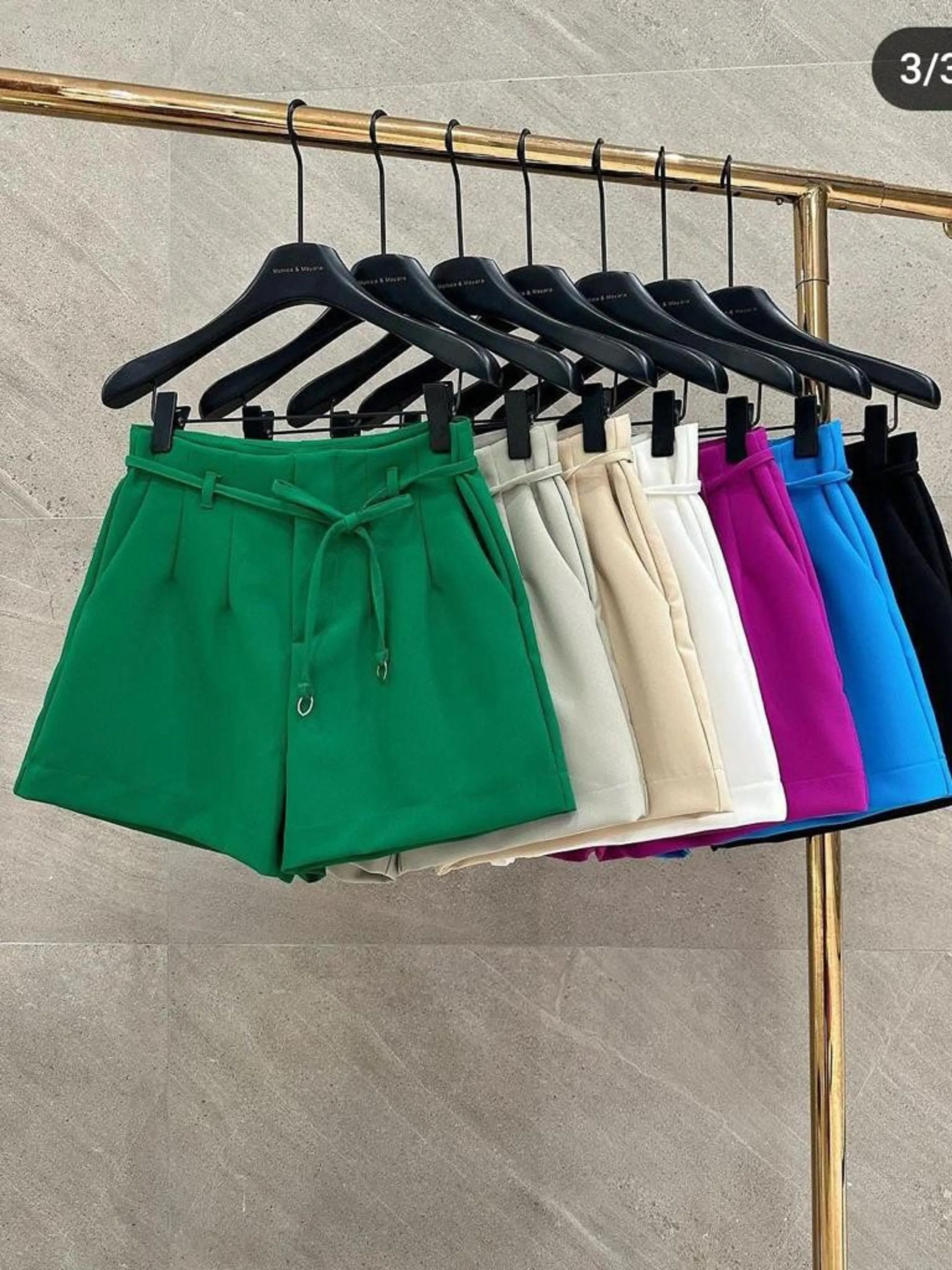 Shorts Zara Com  cintinho alfaiataria feminino