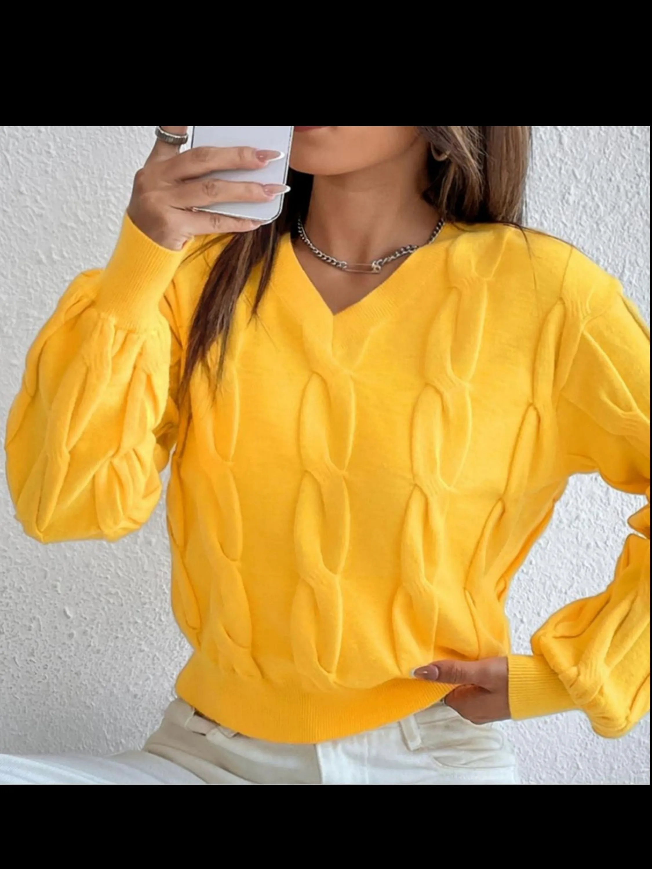 Reposição blusa tricô modal com detalhes de trança