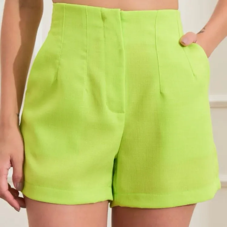 short de linho feminina verão