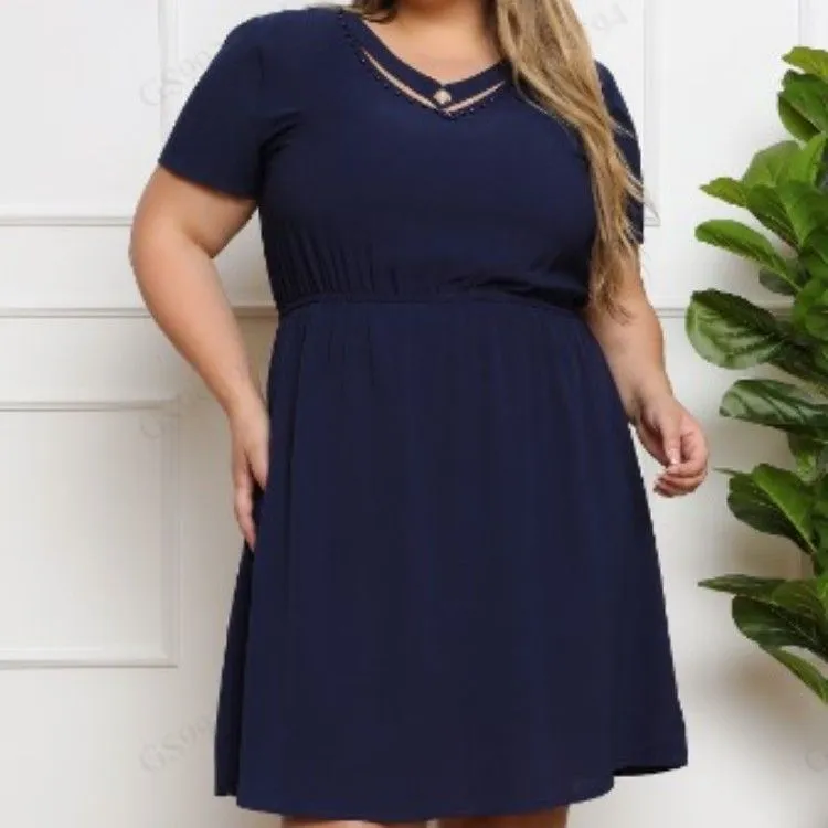 Vestido curto Midi plus size SE12